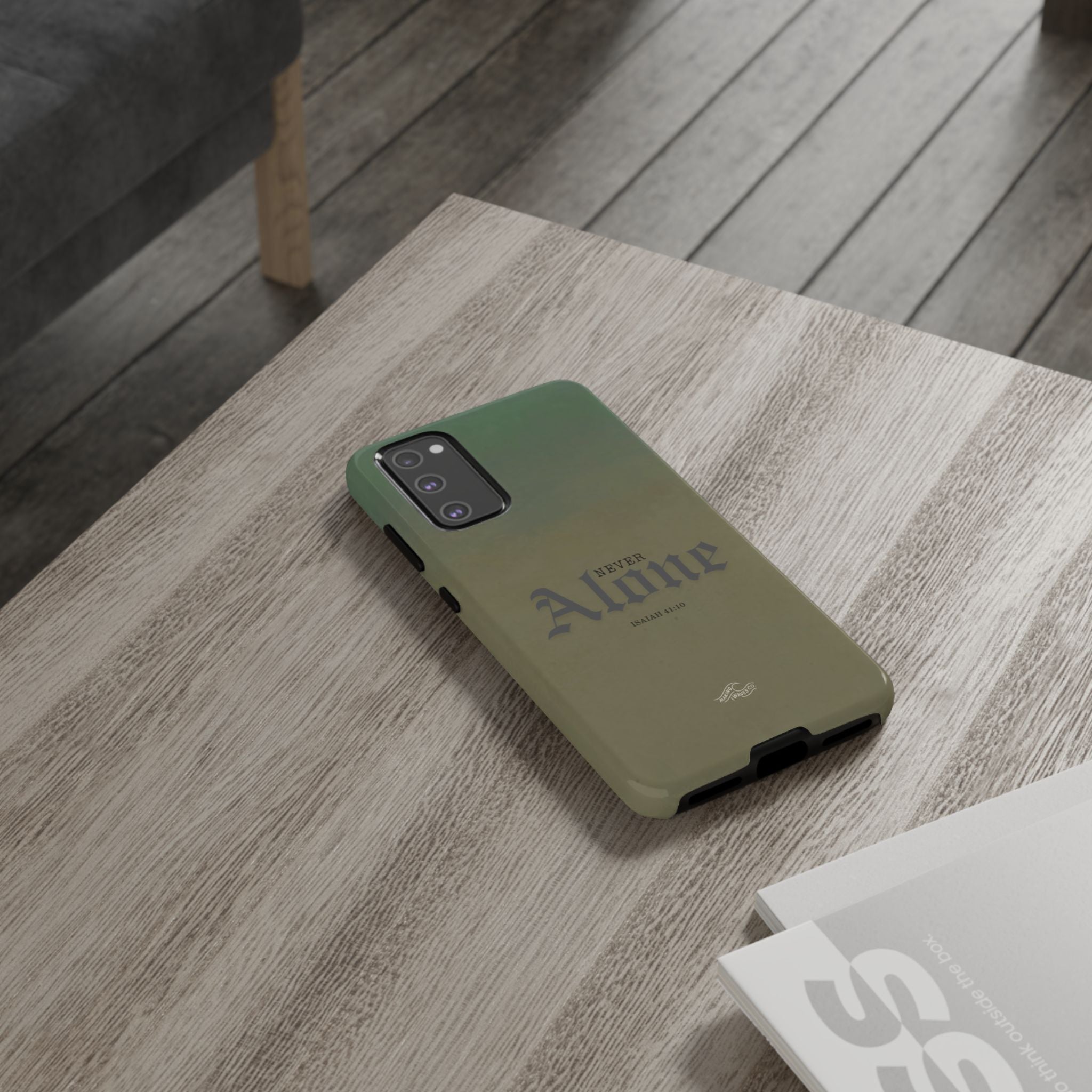 Never Alone Coastal Christian Samsung Phone Case