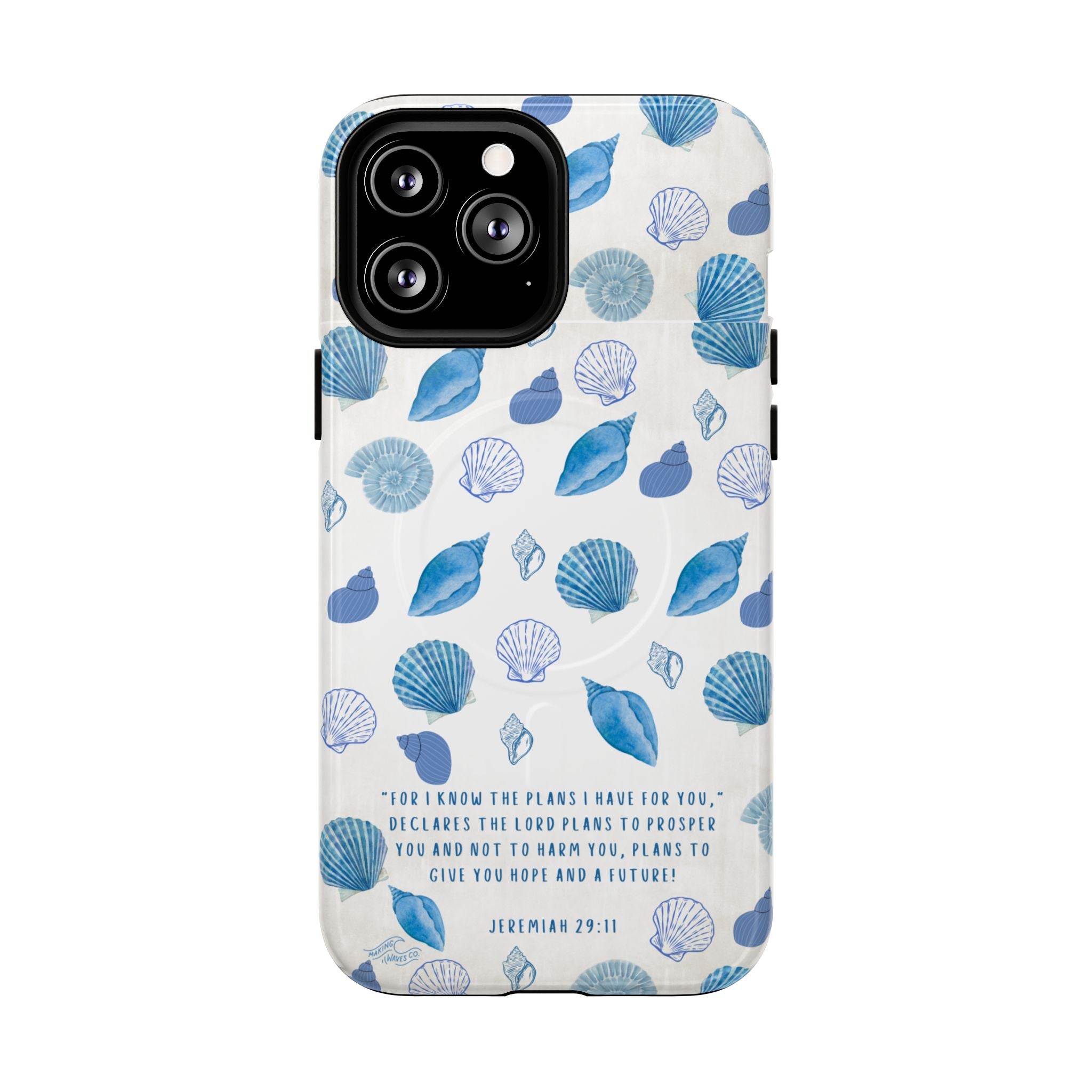 Seashell Coastal Phone Case | Christian iPhone Case— Jeremiah 29:11 Inspirational Magnetic Case