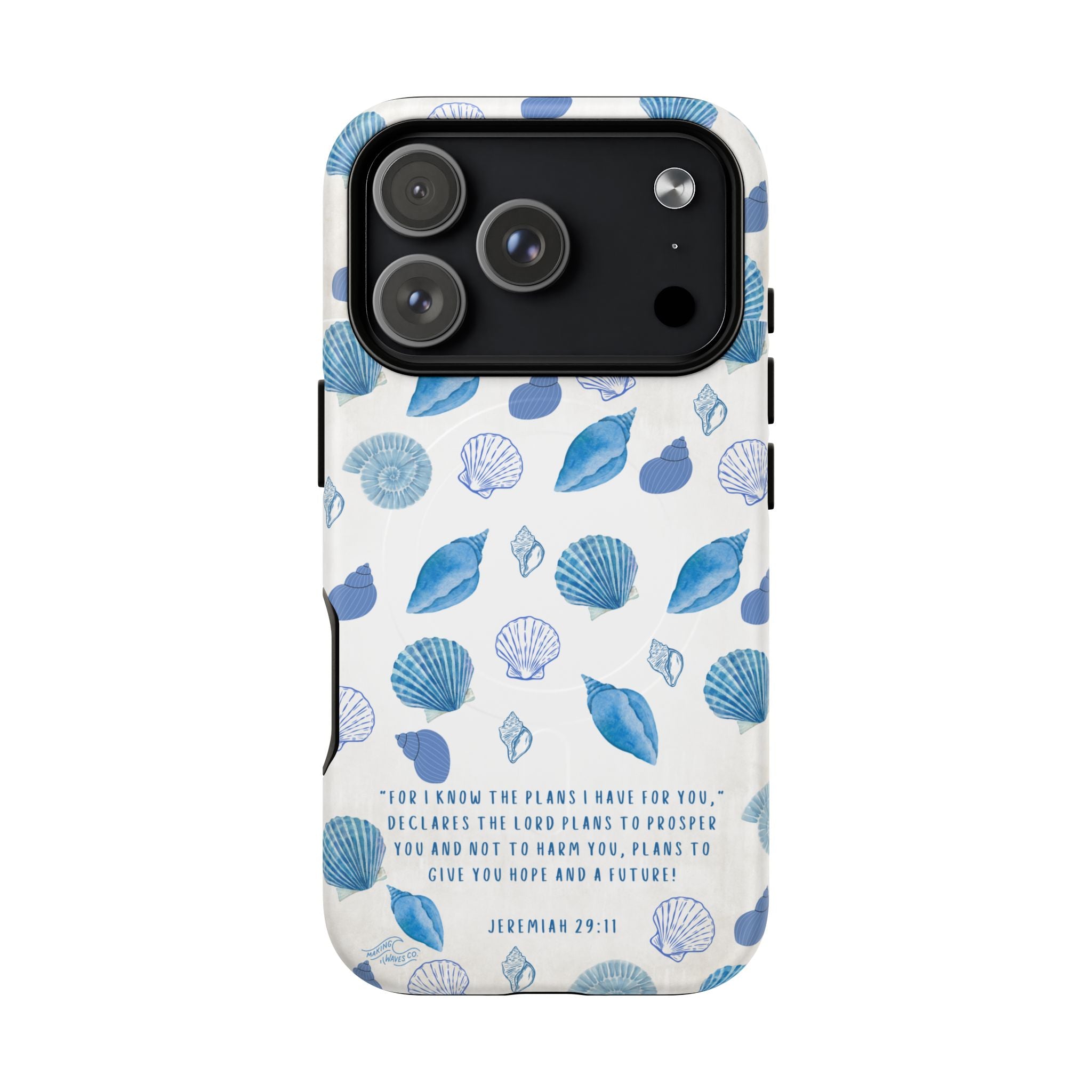 Seashell Coastal Phone Case | Christian iPhone Case— Jeremiah 29:11 Inspirational Magnetic Case