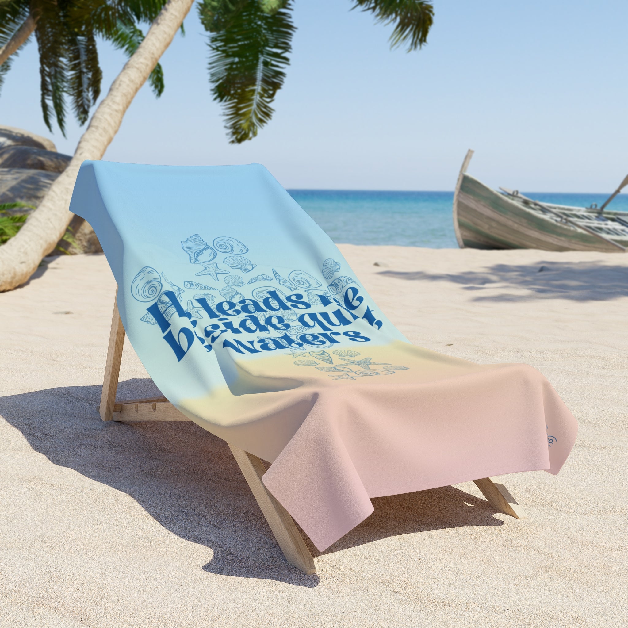 Spirit Lead Me Beside Quiet Waters  — Coastal Christian Beach Towel
