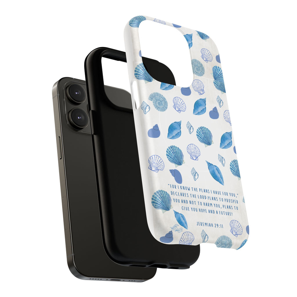 Seashell Coastal Phone Case | Christian iPhone Case— Jeremiah 29:11 Inspirational Magnetic Case