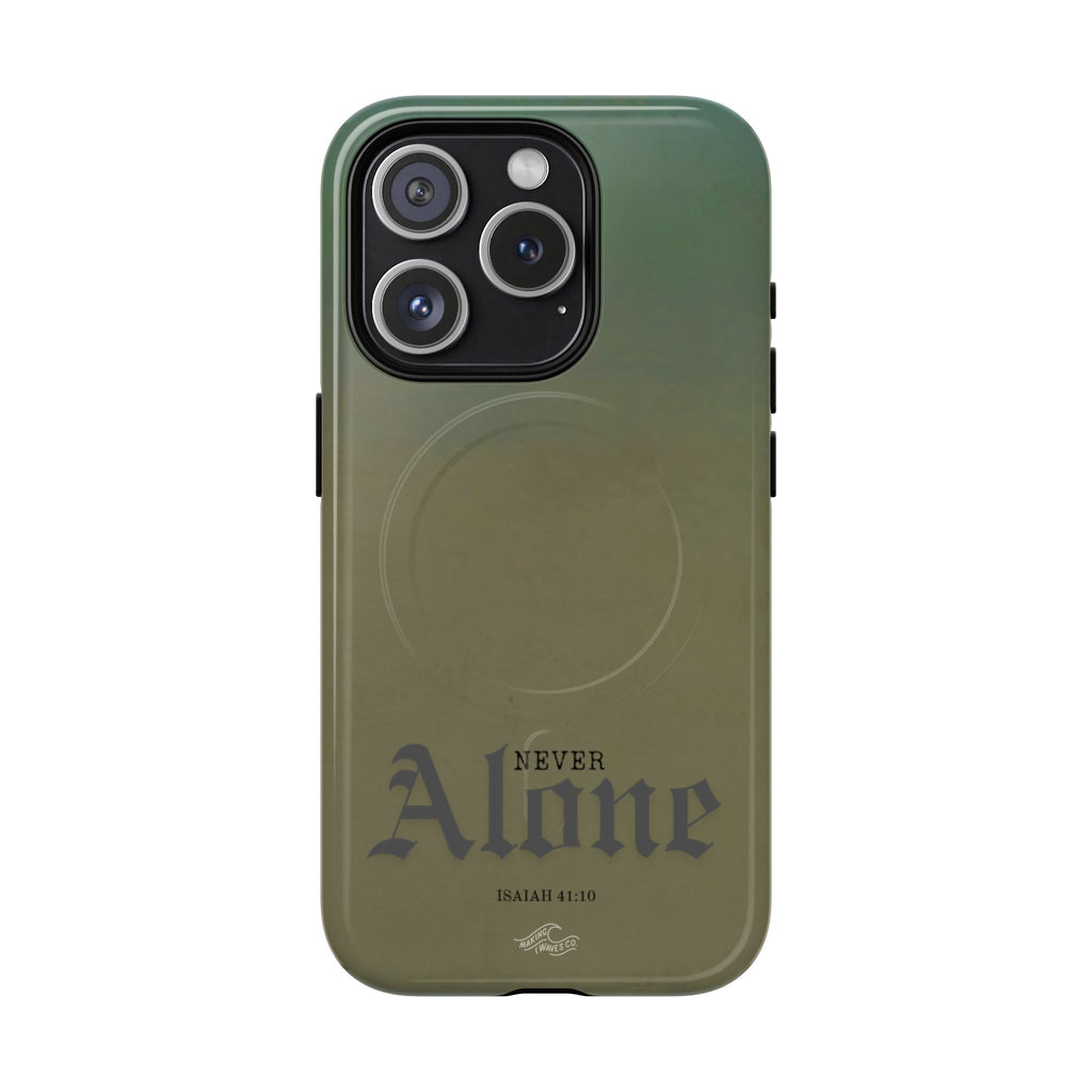 Never Alone Coastal Christian MagSafe iPhone Case