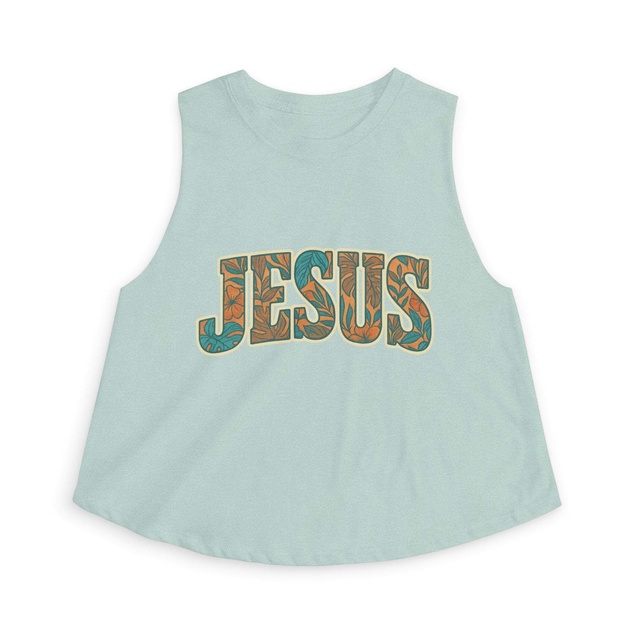 Jesus Tropical  - Coastal Soft Crop Tank