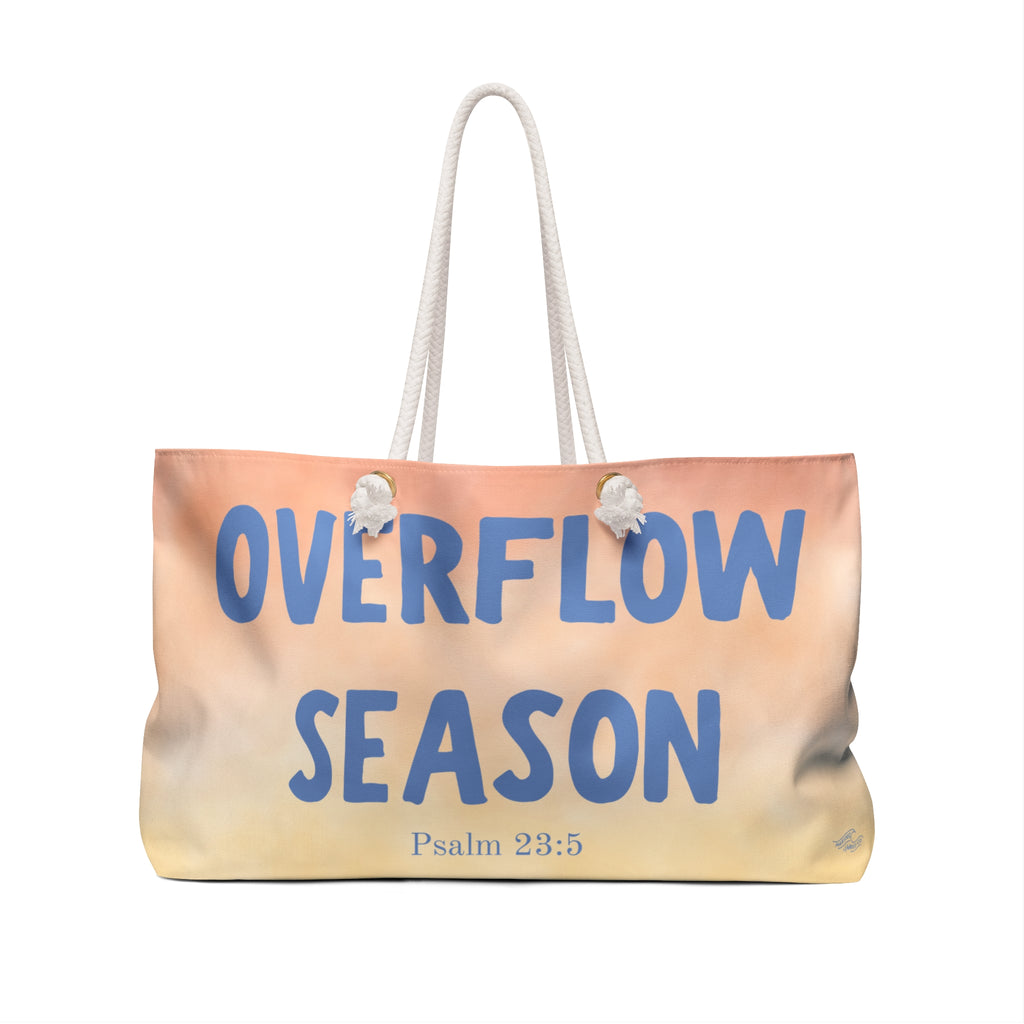 Overflow Season Oversized Weekender Tote | Coastal Christian Travel Bag