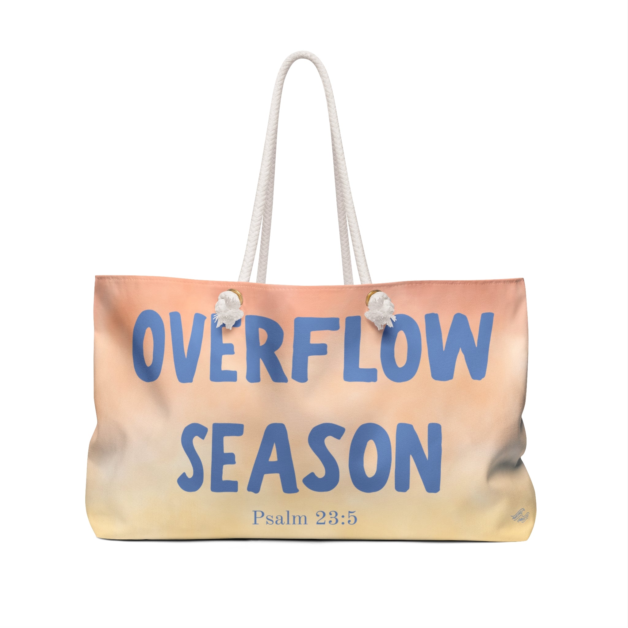 Overflow Season Oversized Weekender Tote | Coastal Christian Travel Bag