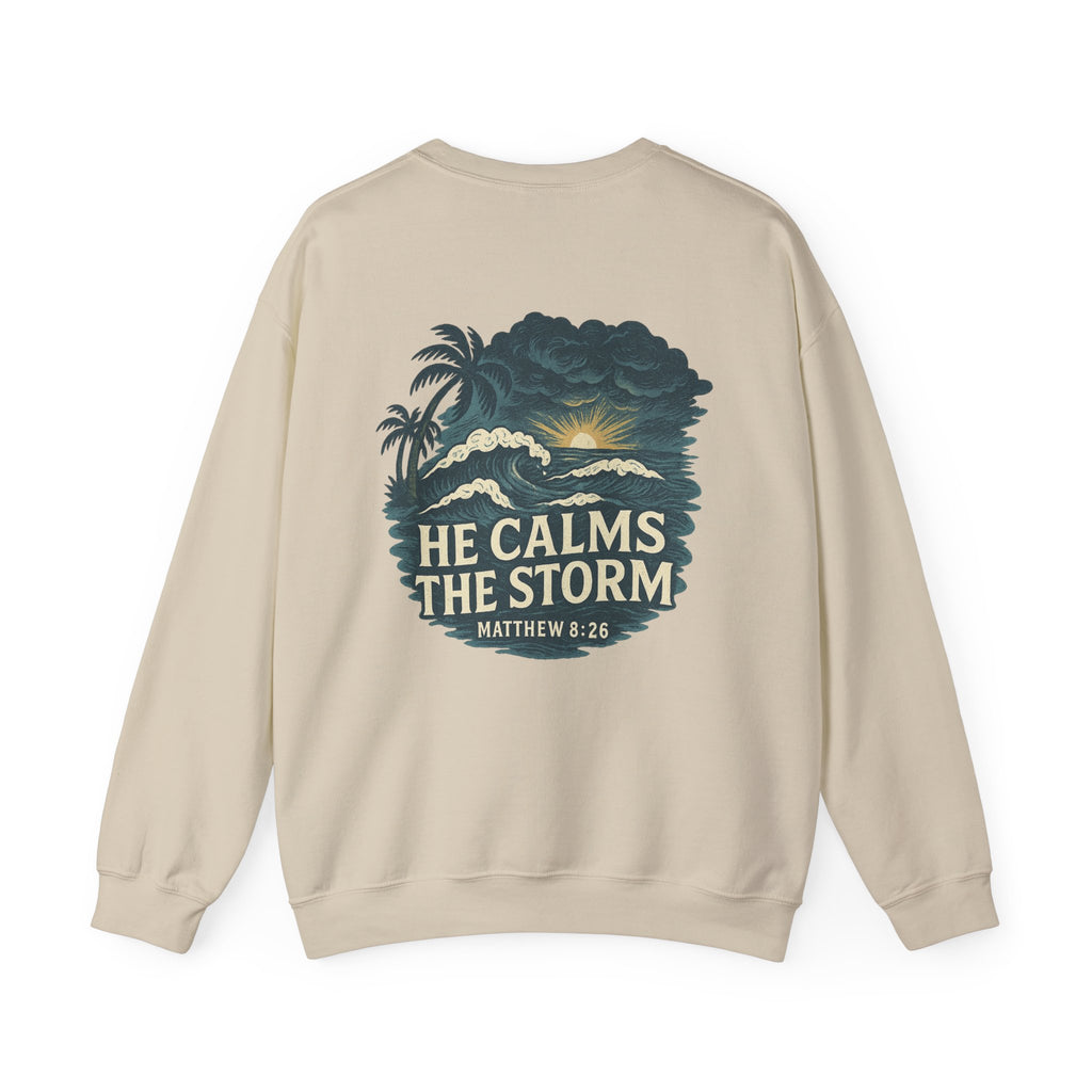He Calms the Storm - Coastal Core Crewneck