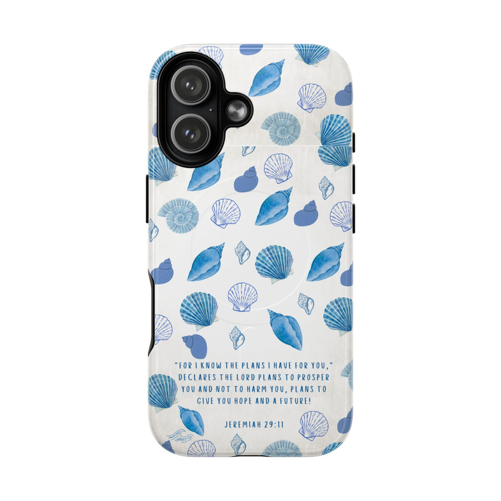 Seashell Coastal Phone Case | Christian iPhone Case— Jeremiah 29:11 Inspirational Magnetic Case