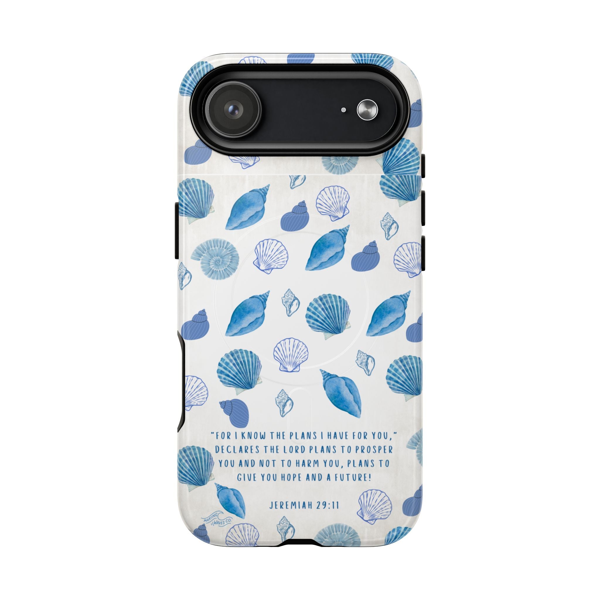 Seashell Coastal Phone Case | Christian iPhone Case— Jeremiah 29:11 Inspirational Magnetic Case