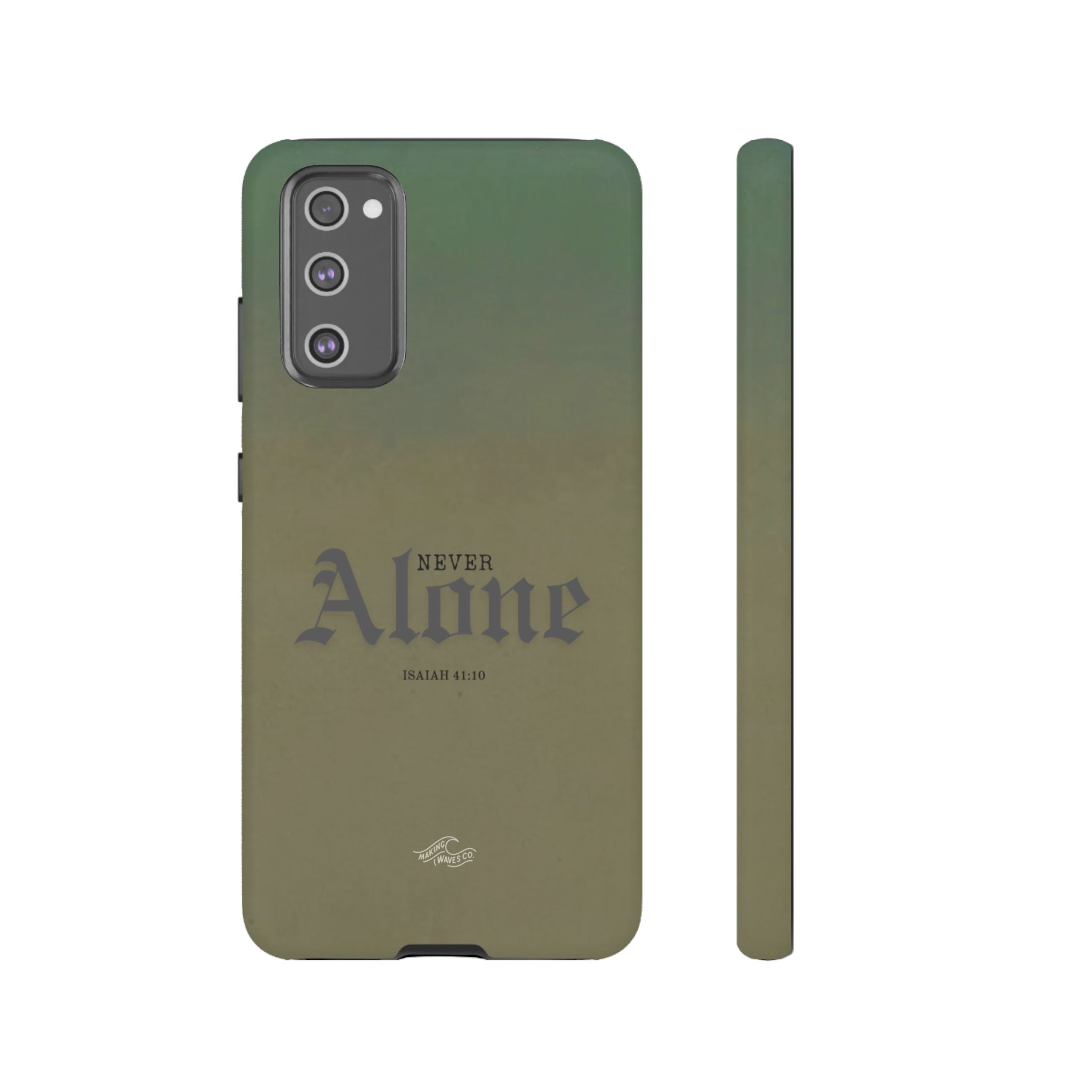 Never Alone Coastal Christian Samsung Phone Case
