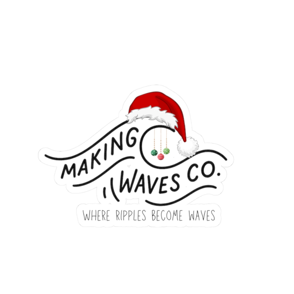 Making Waves Co. Holiday Logo Sticker