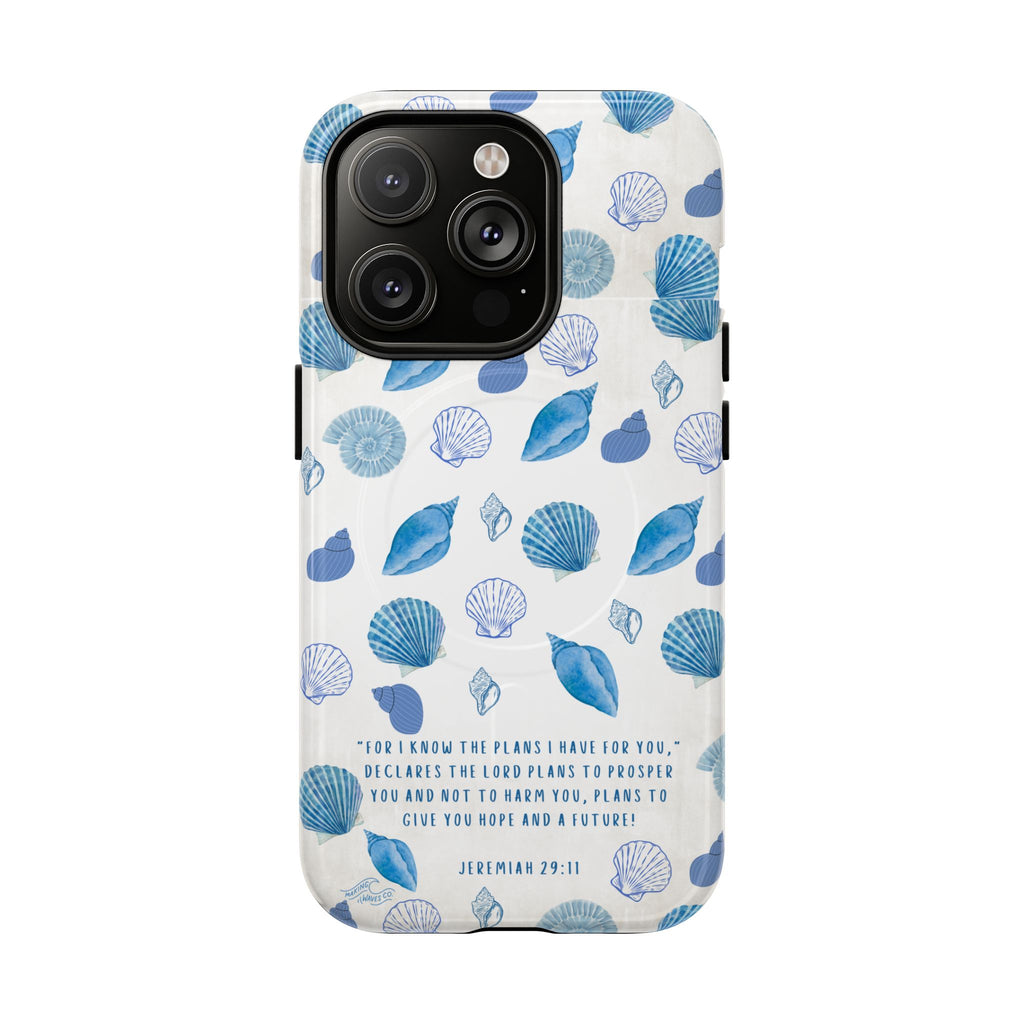 Seashell Coastal Phone Case | Christian iPhone Case— Jeremiah 29:11 Inspirational Magnetic Case