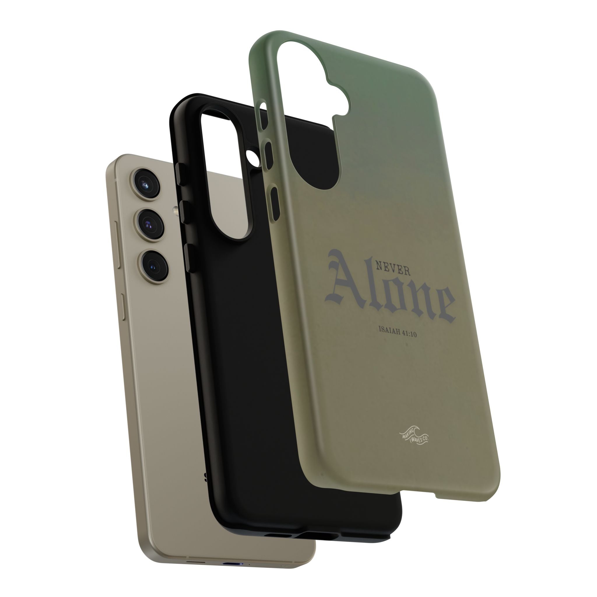 Never Alone Coastal Christian Samsung Phone Case