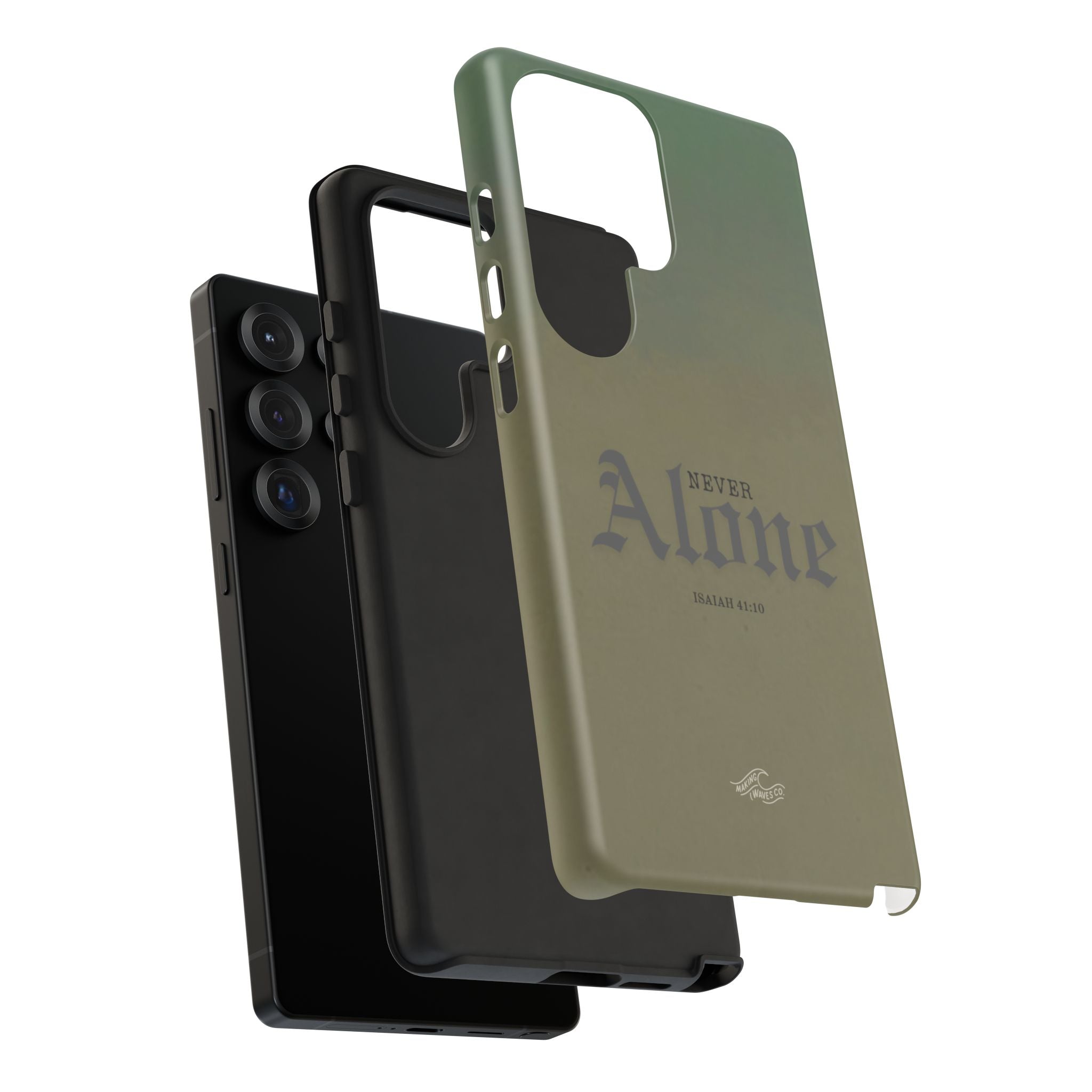 Never Alone Coastal Christian Samsung Phone Case