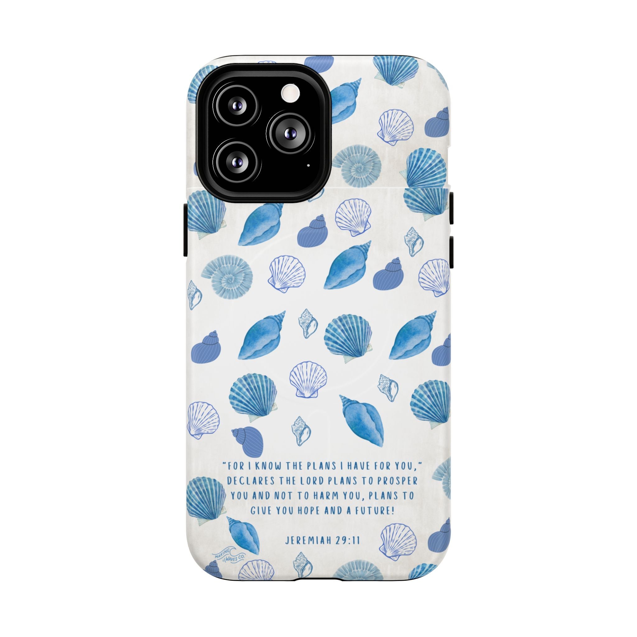 Seashell Coastal Phone Case | Christian iPhone Case— Jeremiah 29:11 Inspirational Magnetic Case