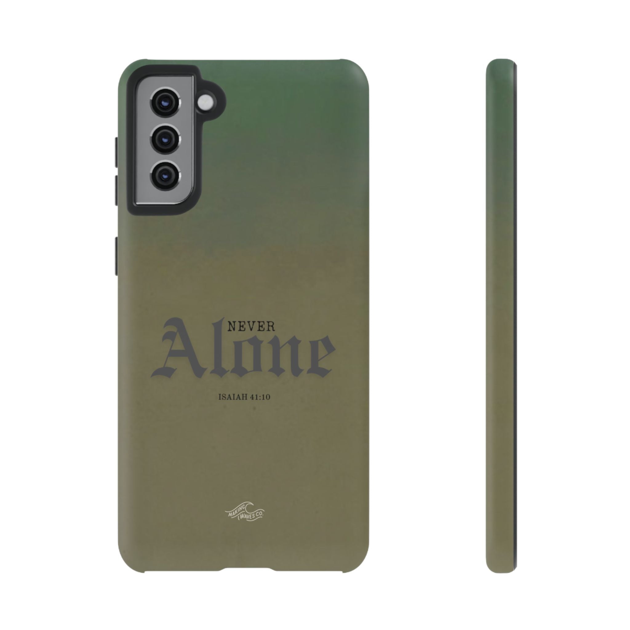 Never Alone Coastal Christian Samsung Phone Case