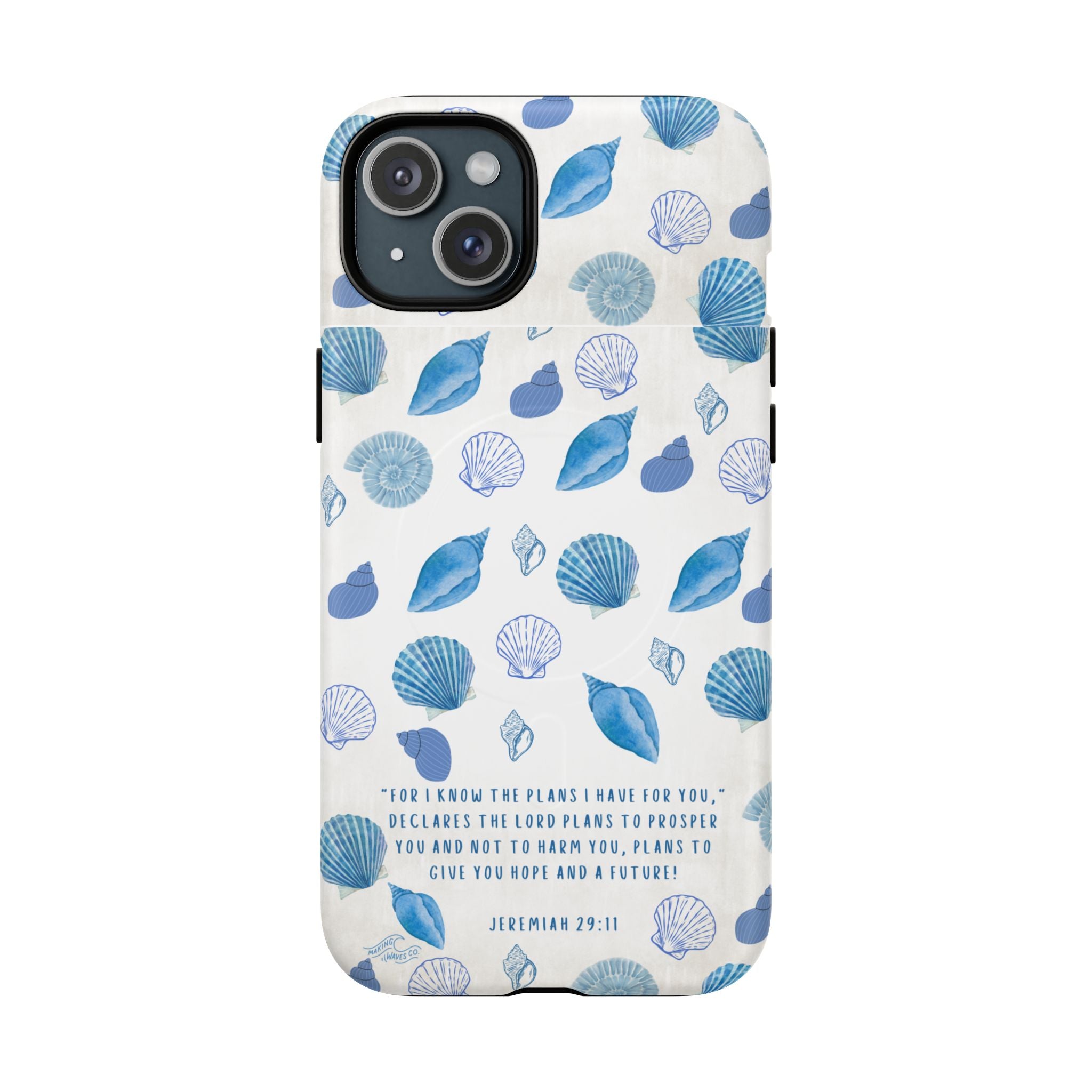 Seashell Coastal Phone Case | Christian iPhone Case— Jeremiah 29:11 Inspirational Magnetic Case