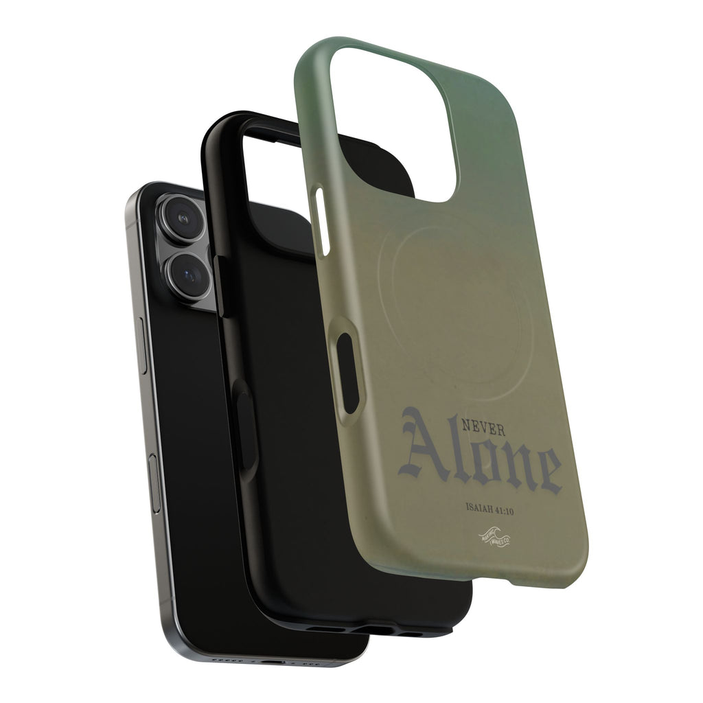 Never Alone Coastal Christian MagSafe iPhone Case