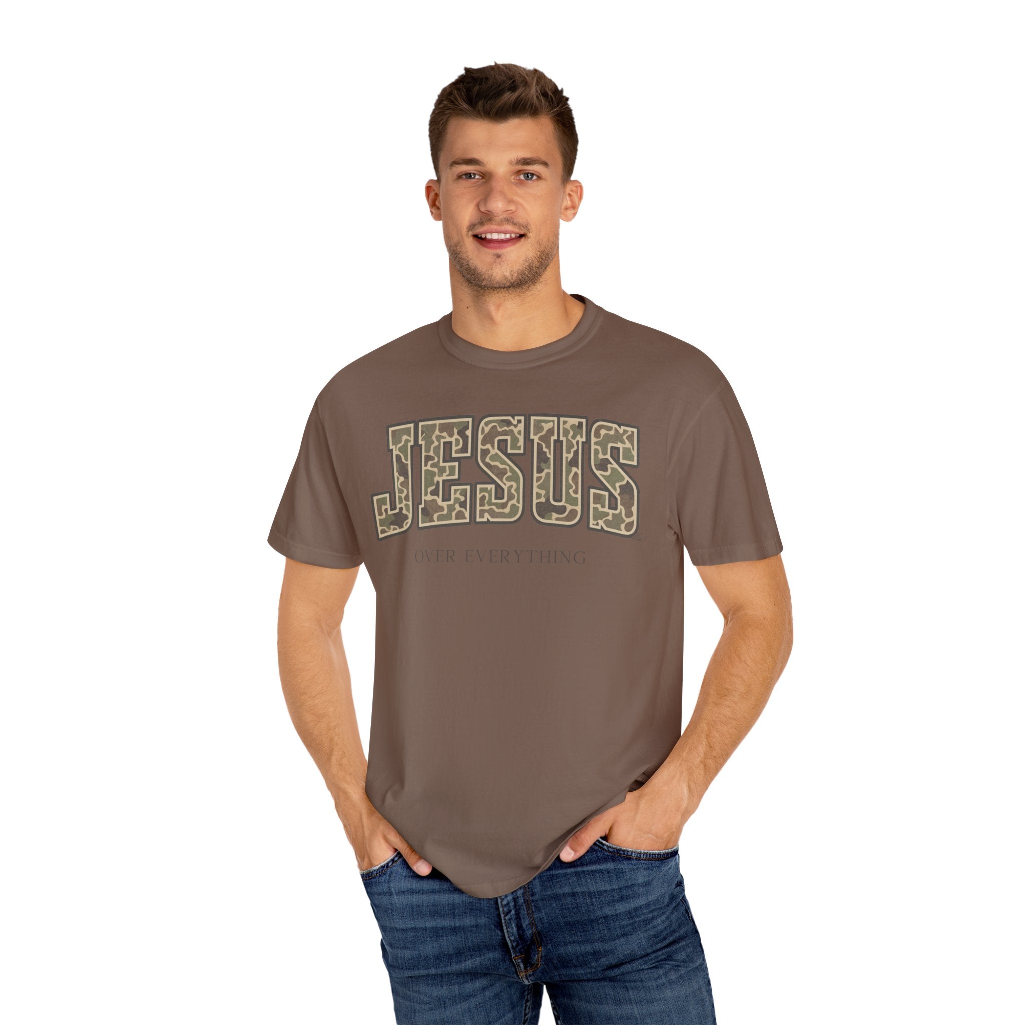 Jesus over everything Camo Unisex Tee