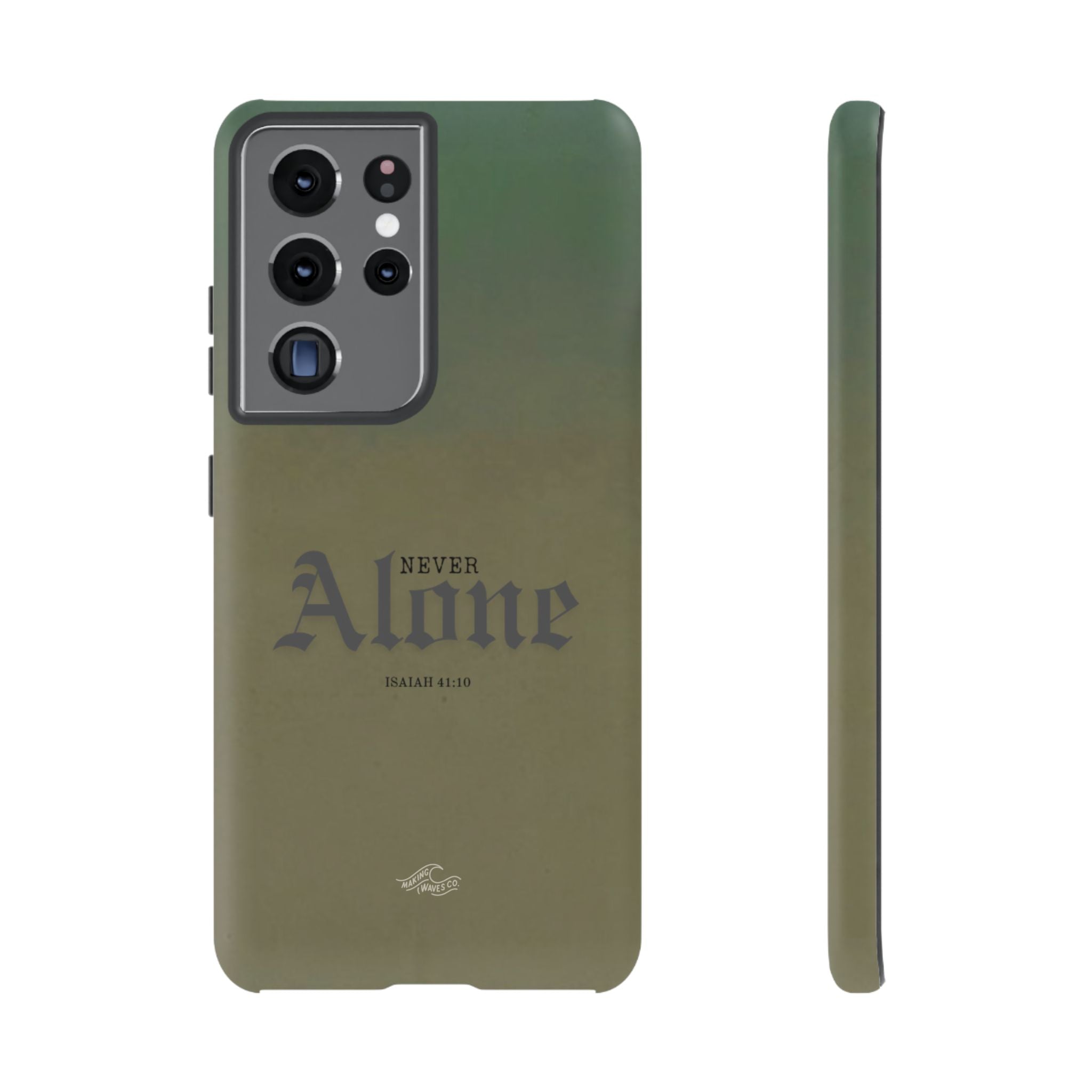 Never Alone Coastal Christian Samsung Phone Case