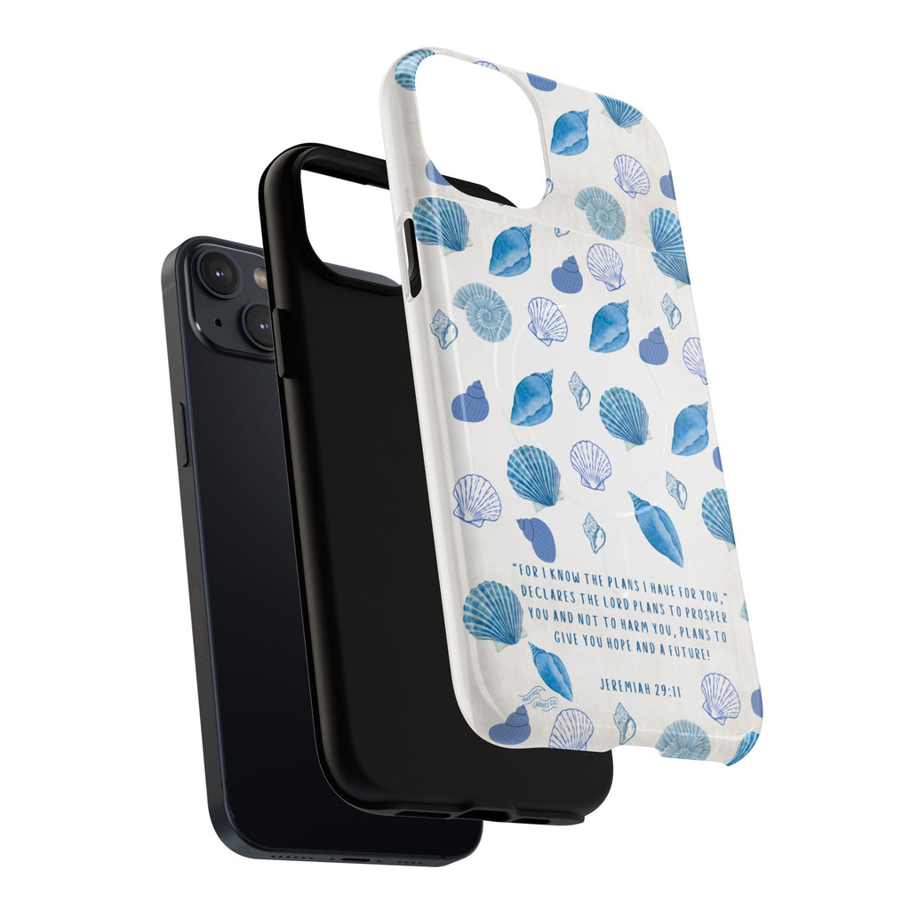 Seashell Coastal Phone Case | Christian iPhone Case— Jeremiah 29:11 Inspirational Magnetic Case