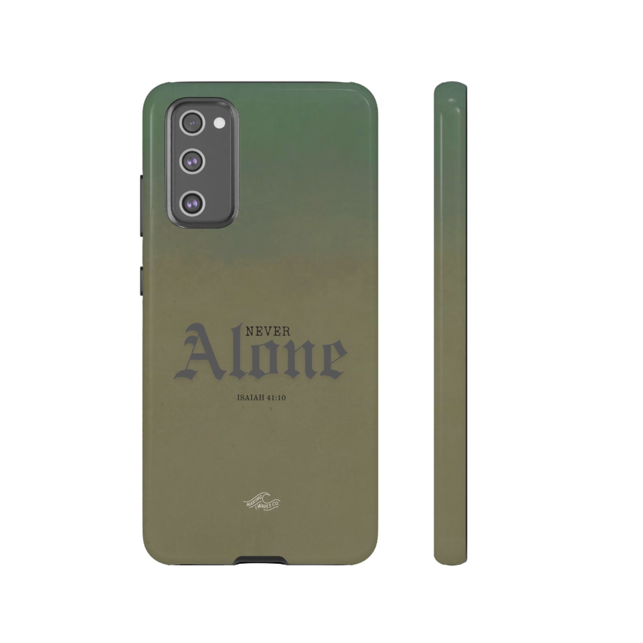 Never Alone Coastal Christian Samsung Phone Case