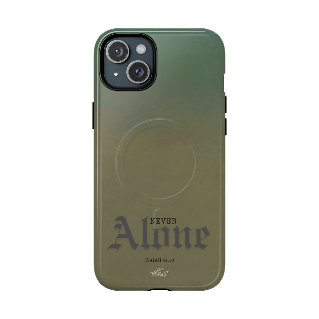 Never Alone Coastal Christian MagSafe iPhone Case