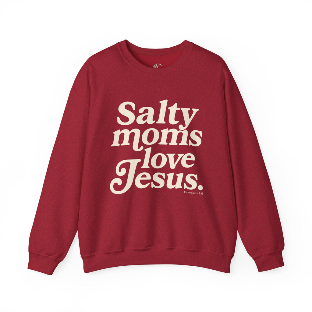Salty Moms Love Jesus - Coastal Core Crewneck