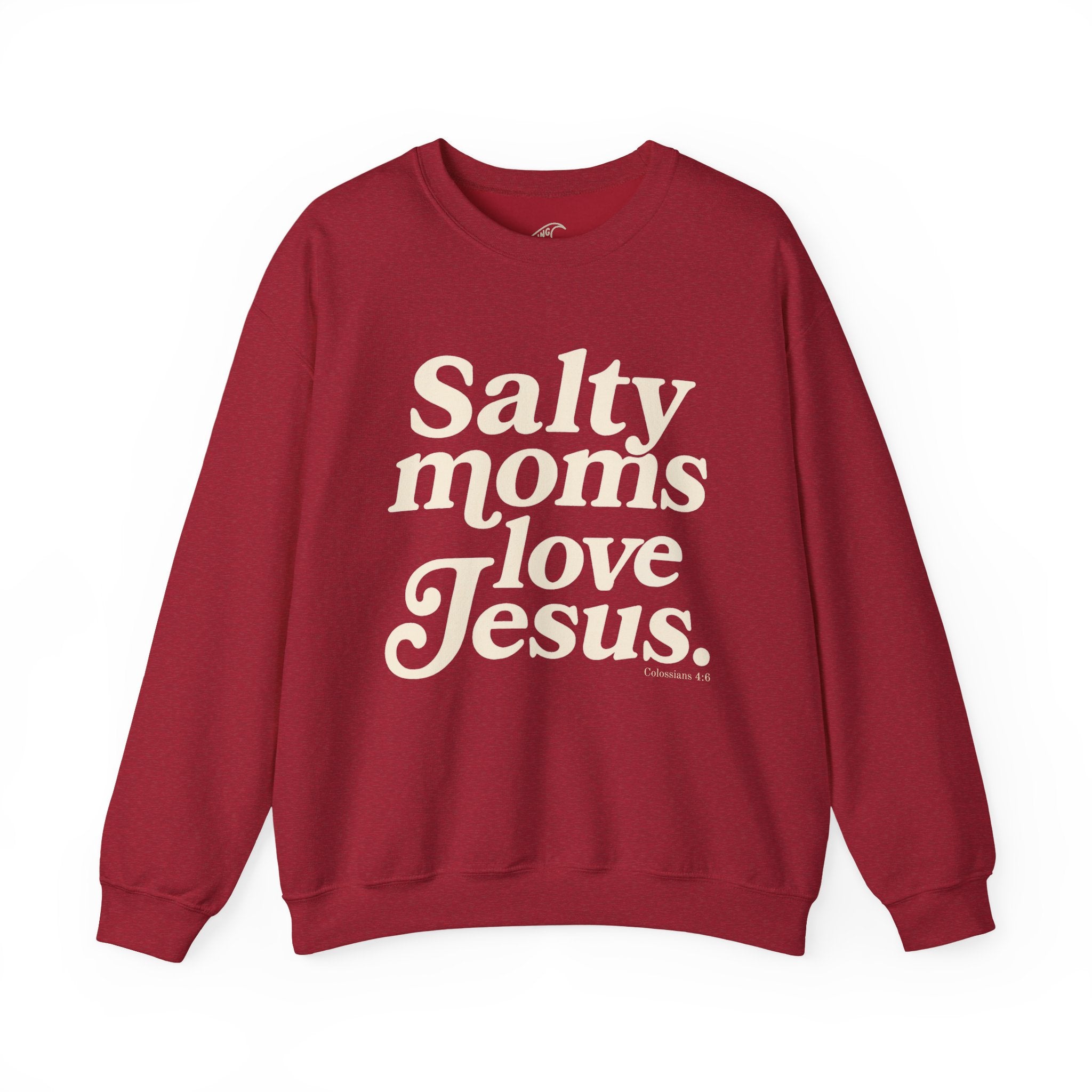 Salty Moms Love Jesus - Coastal Core Crewneck