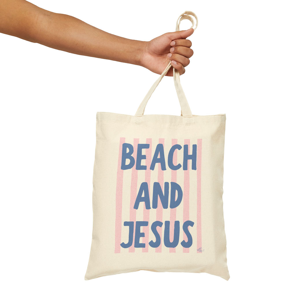 Beach And Jesus Coastal Christian Tote Bag