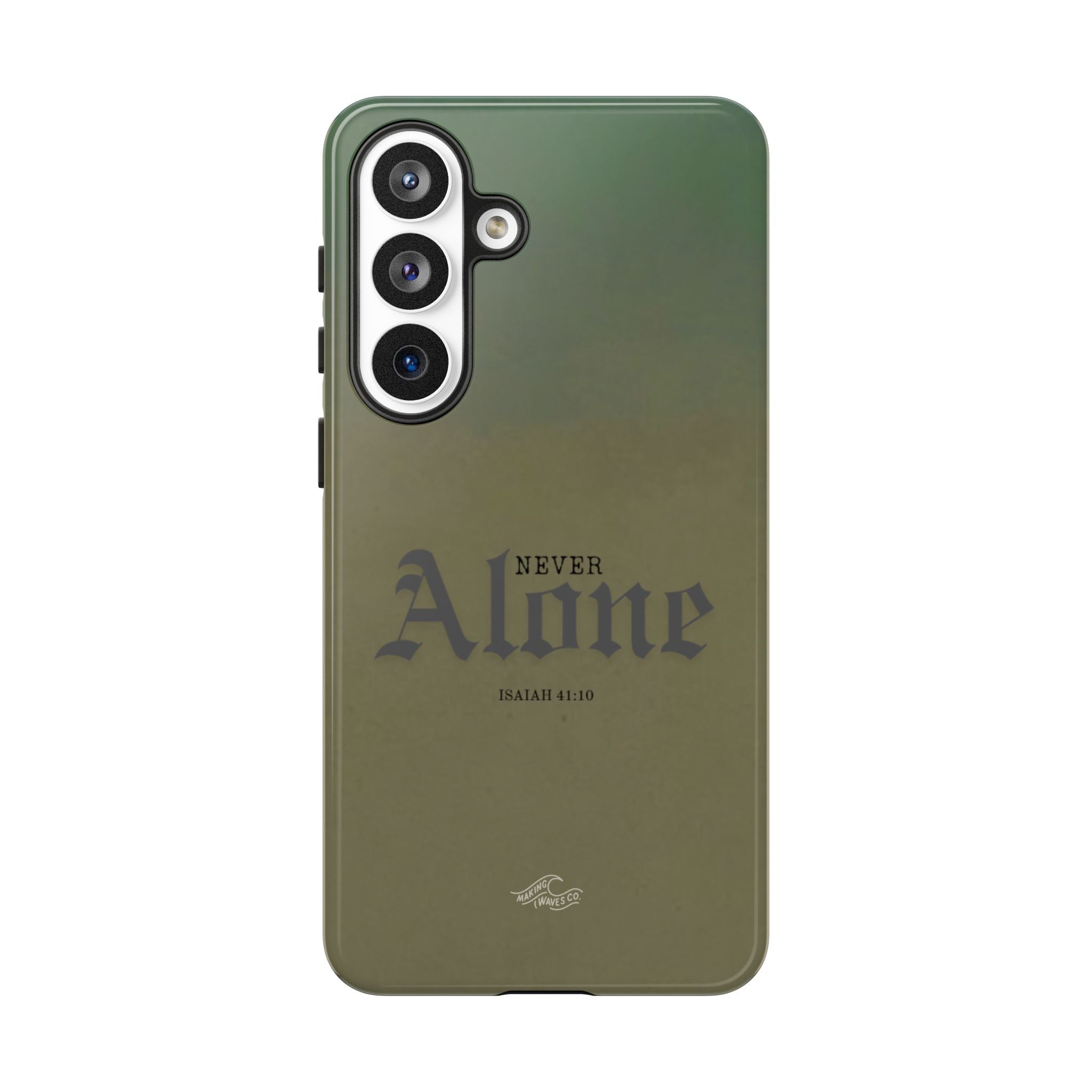 Never Alone Coastal Christian Samsung Phone Case
