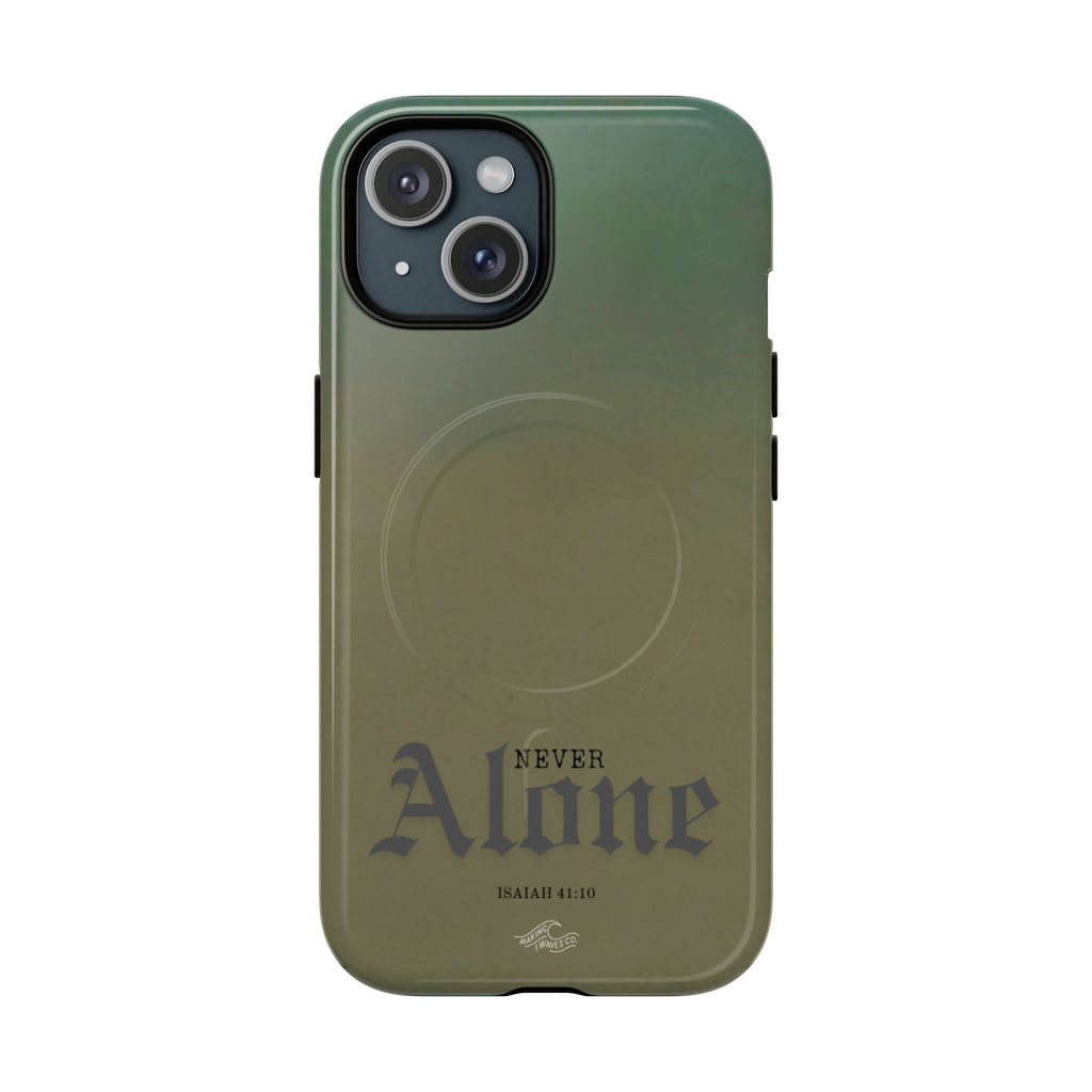 Never Alone Coastal Christian MagSafe iPhone Case