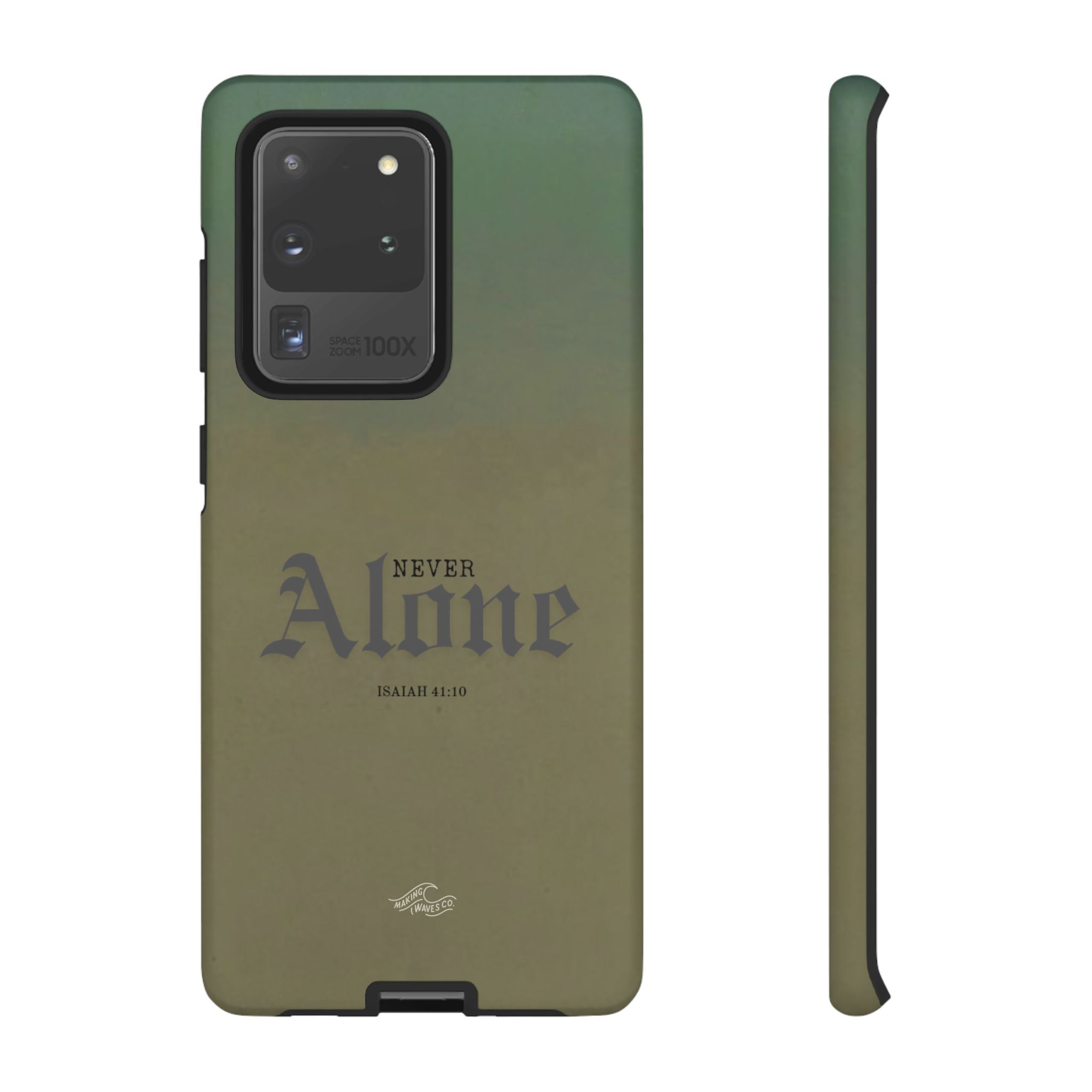 Never Alone Coastal Christian Samsung Phone Case