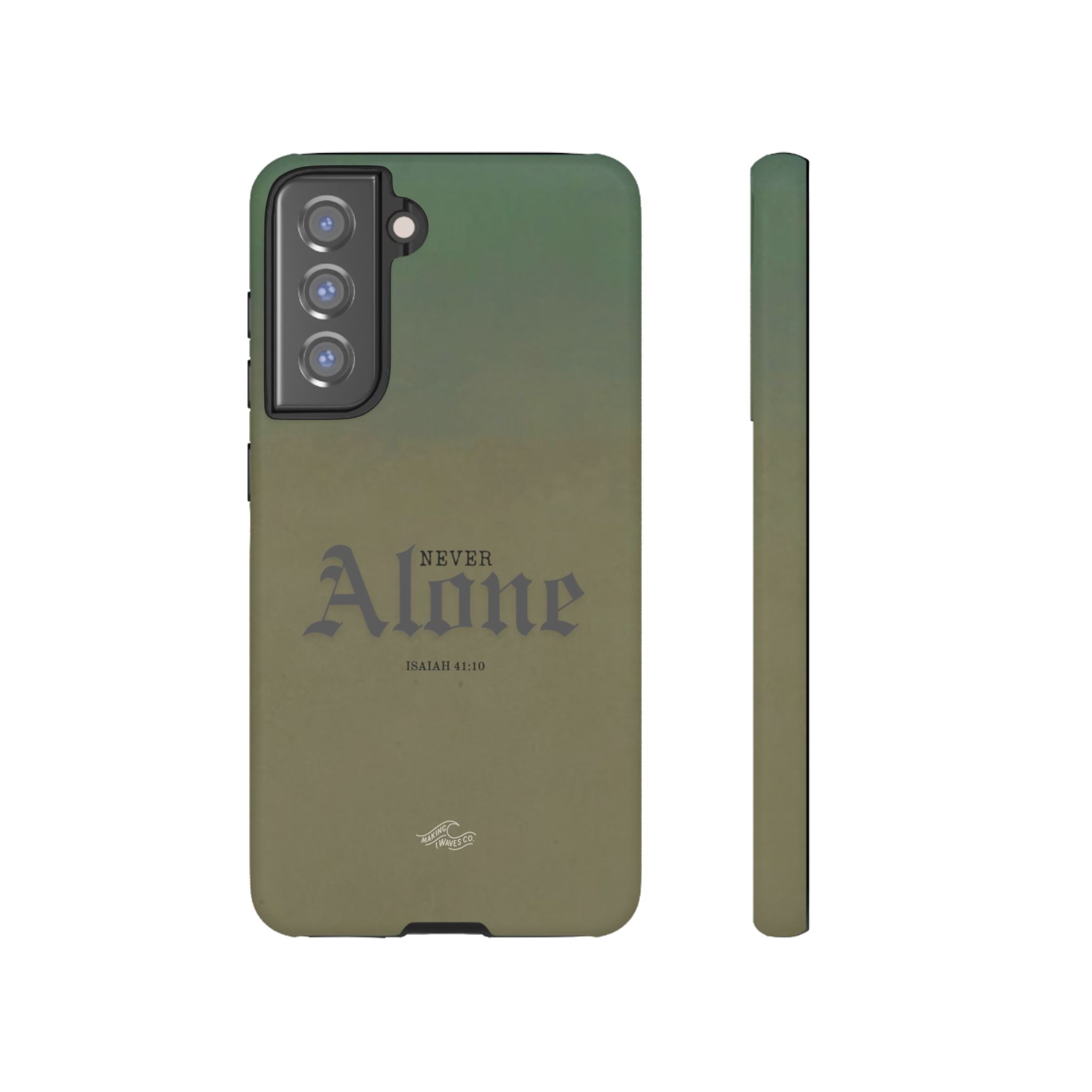 Never Alone Coastal Christian Samsung Phone Case