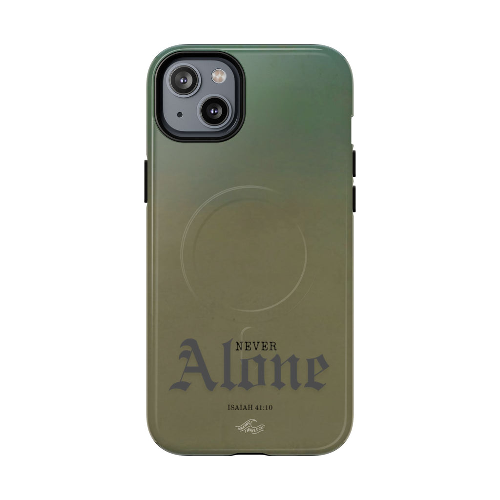 Never Alone Coastal Christian MagSafe iPhone Case