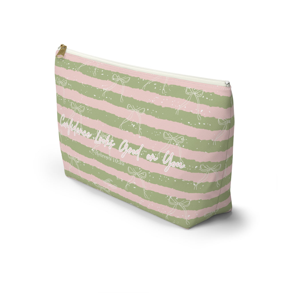 Confidence Looks Good on You | Faith-Based Makeup Bag | Christian Accessory Pouch