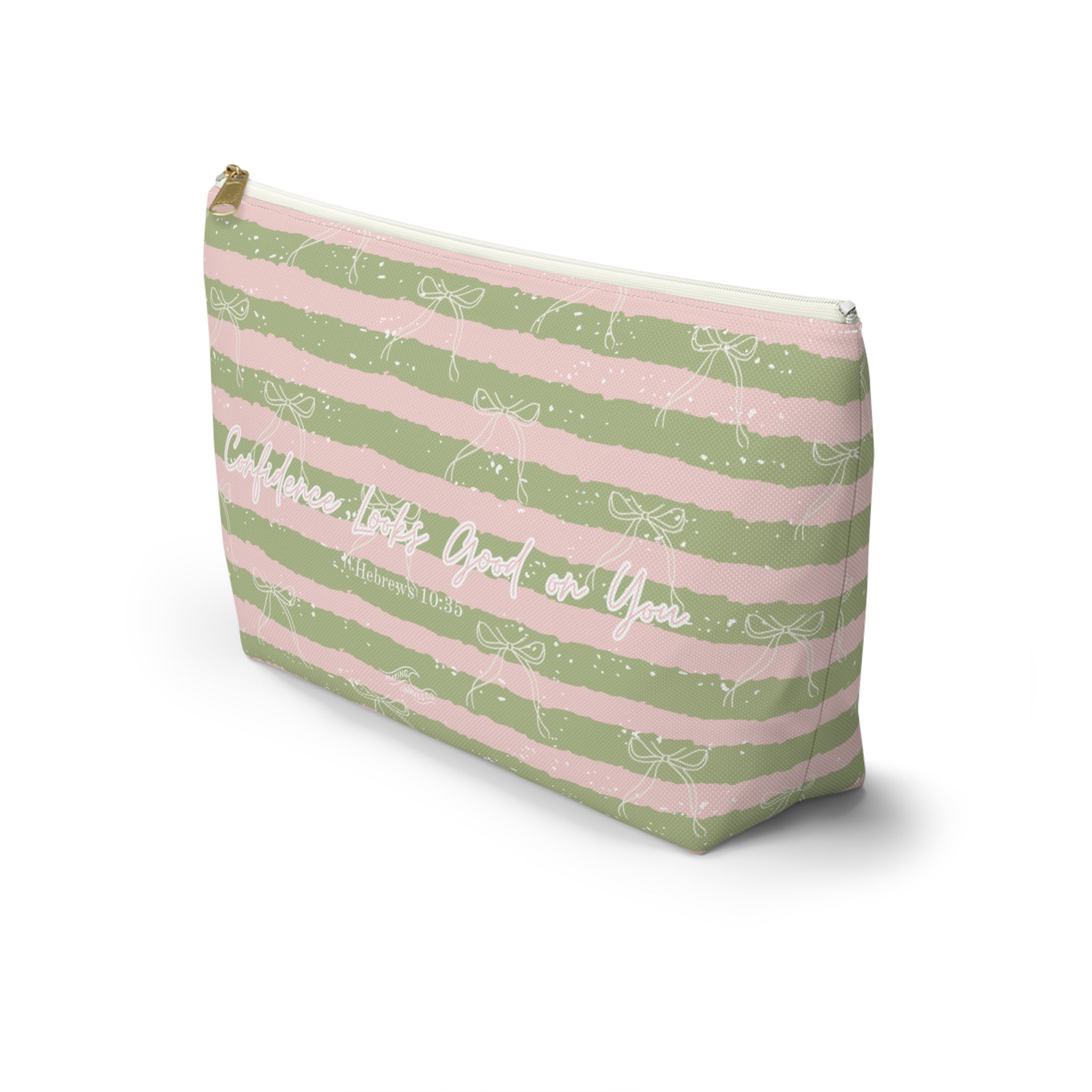 Confidence Looks Good on You | Faith-Based Makeup Bag | Christian Accessory Pouch