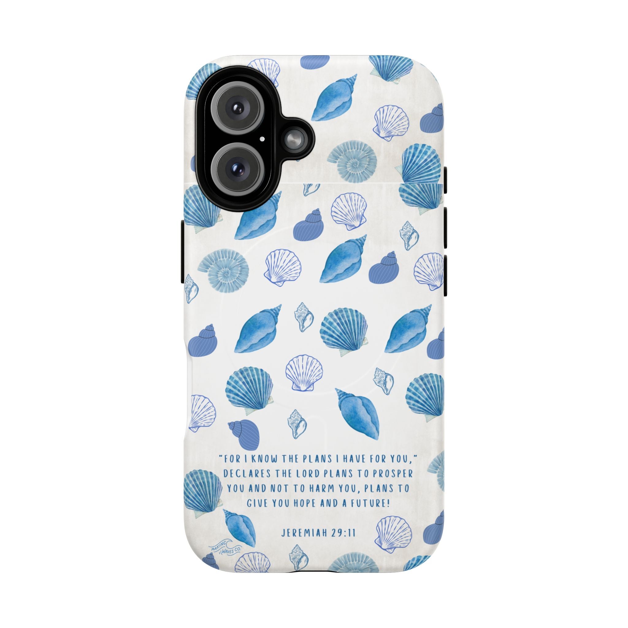 Seashell Coastal Phone Case | Christian iPhone Case— Jeremiah 29:11 Inspirational Magnetic Case