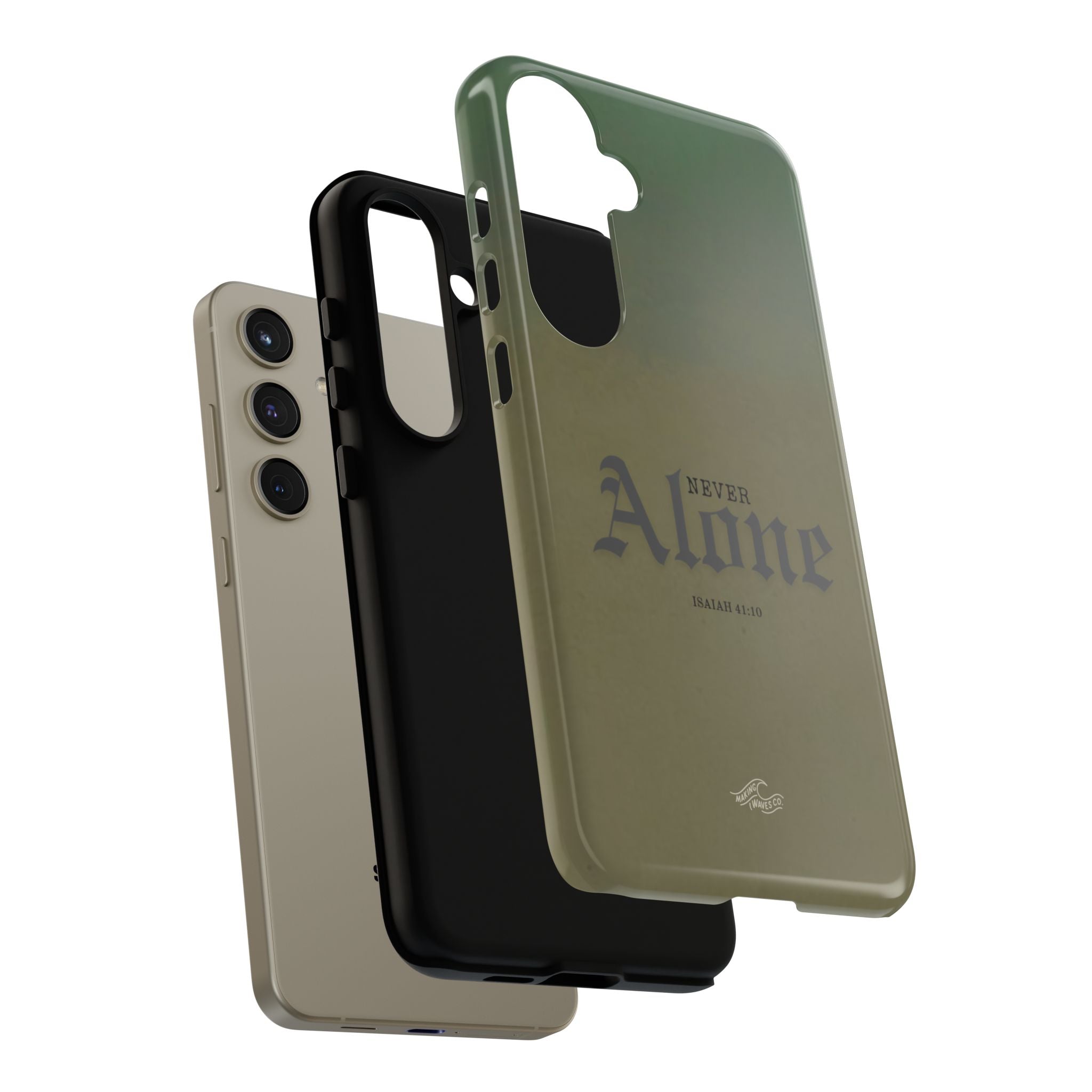 Never Alone Coastal Christian Samsung Phone Case