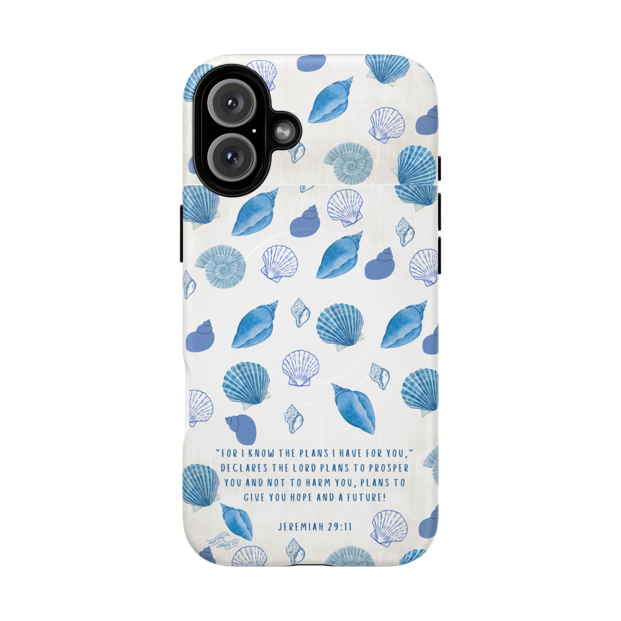Seashell Coastal Phone Case | Christian iPhone Case— Jeremiah 29:11 Inspirational Magnetic Case