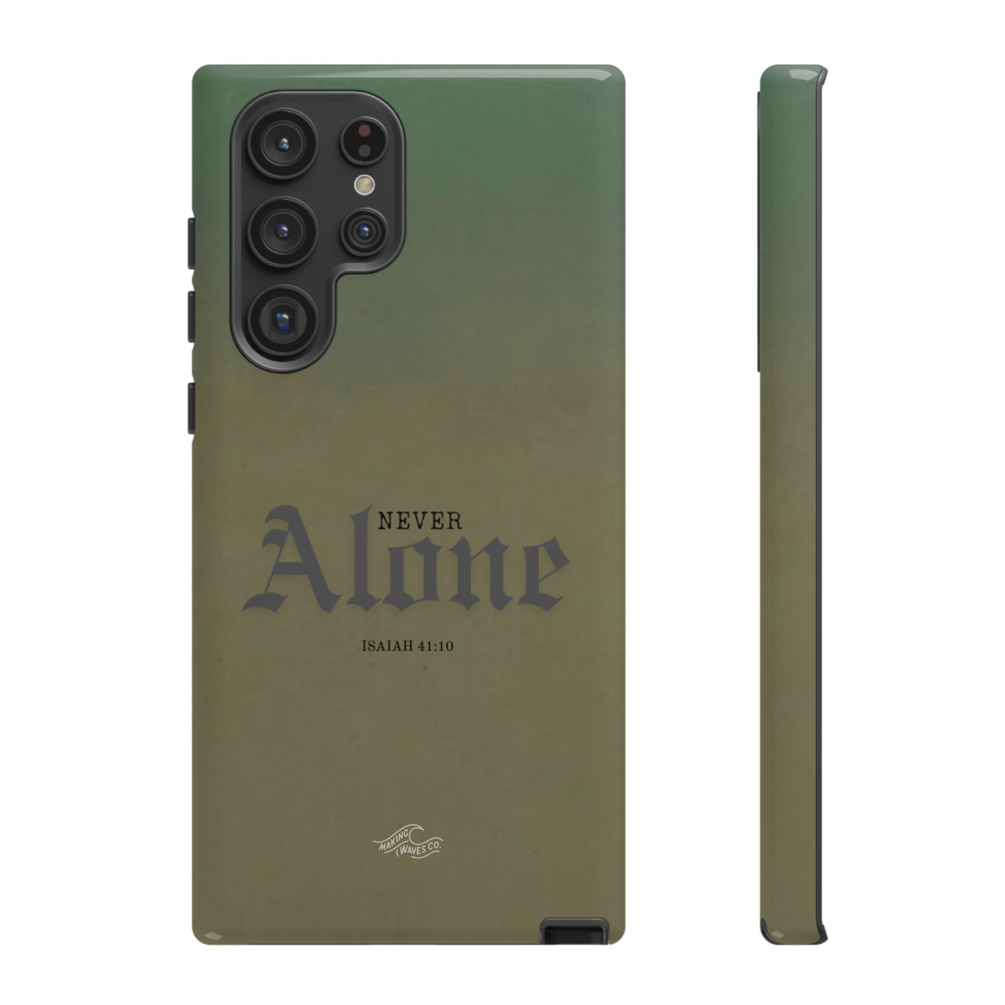 Never Alone Coastal Christian Samsung Phone Case