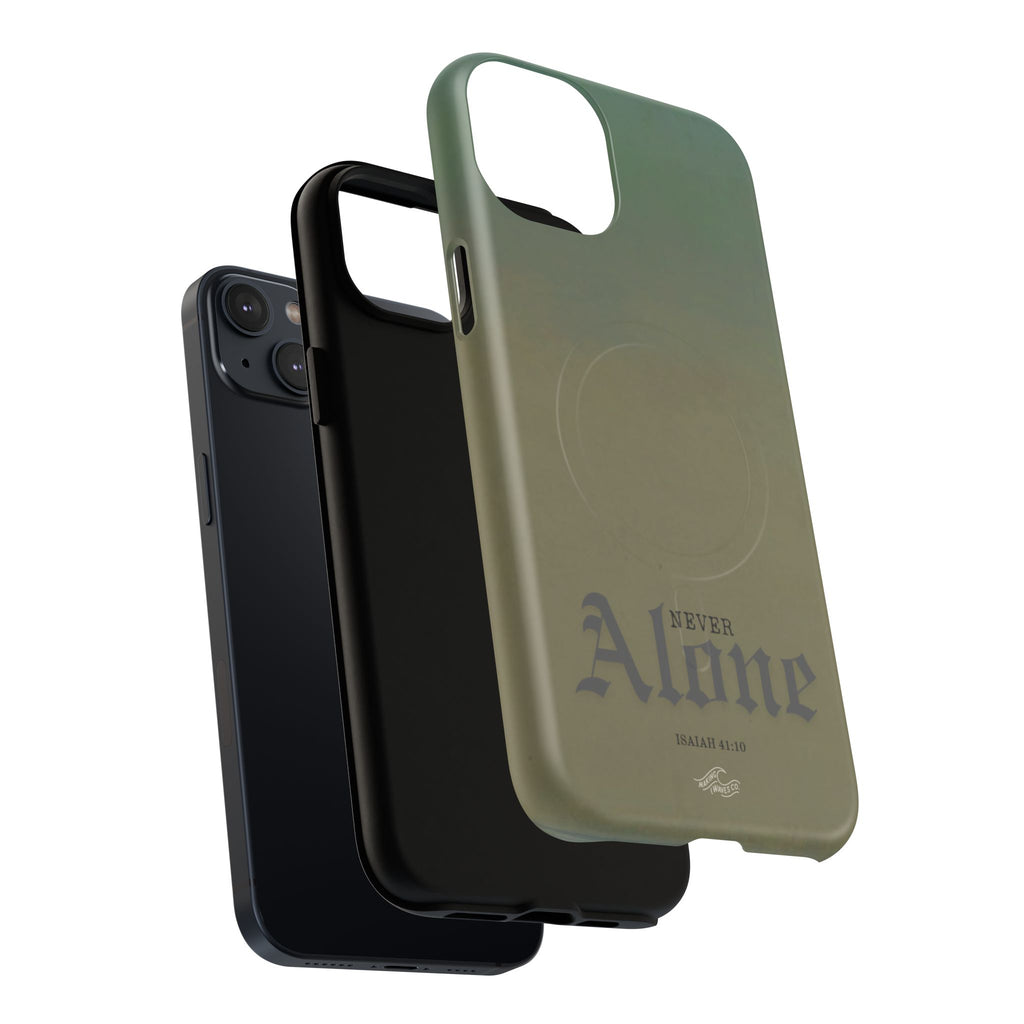 Never Alone Coastal Christian MagSafe iPhone Case