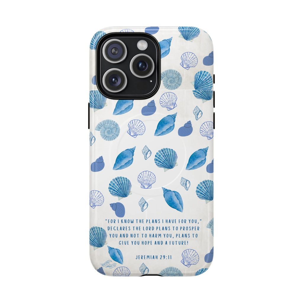 Seashell Coastal Phone Case | Christian iPhone Case— Jeremiah 29:11 Inspirational Magnetic Case