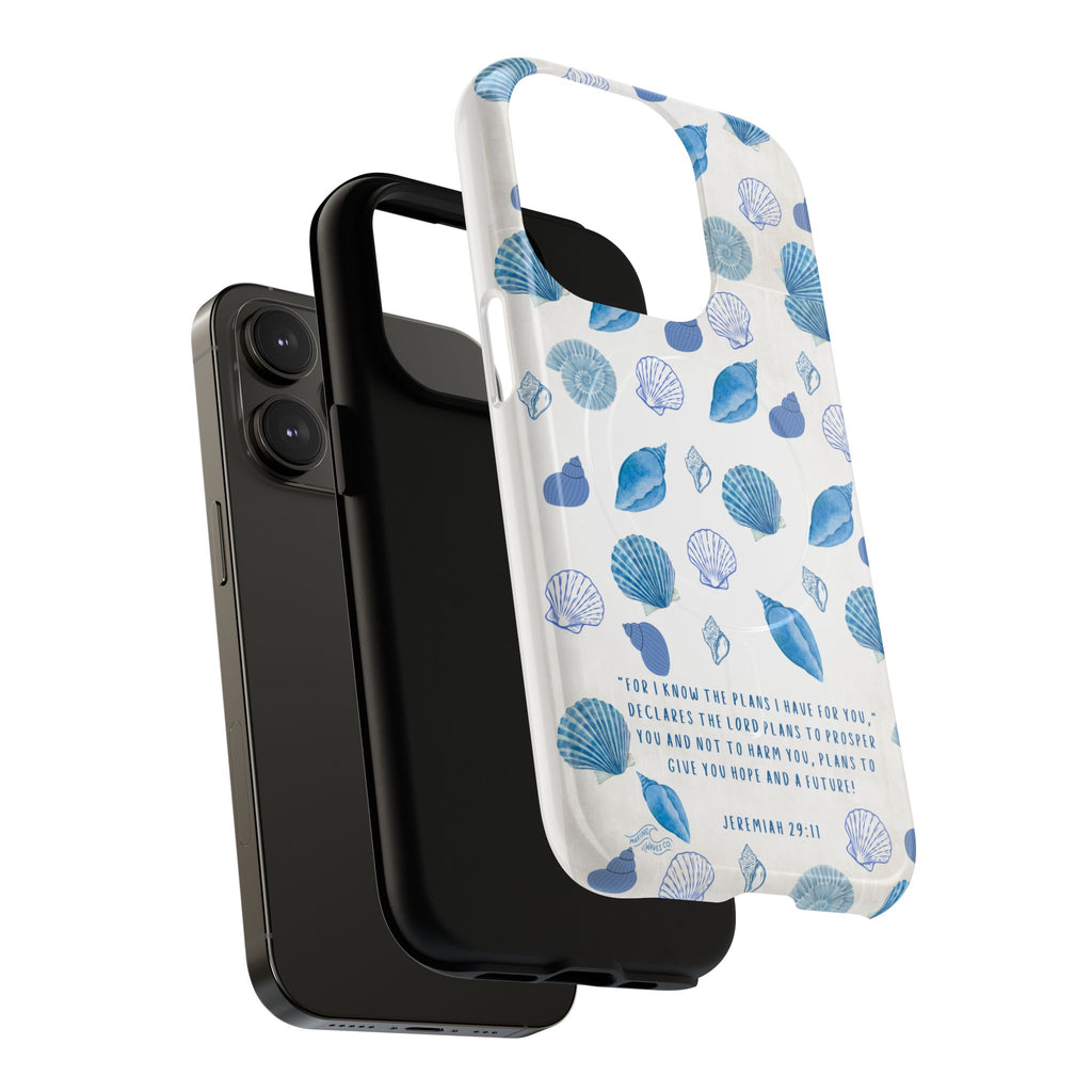 Seashell Coastal Phone Case | Christian iPhone Case— Jeremiah 29:11 Inspirational Magnetic Case