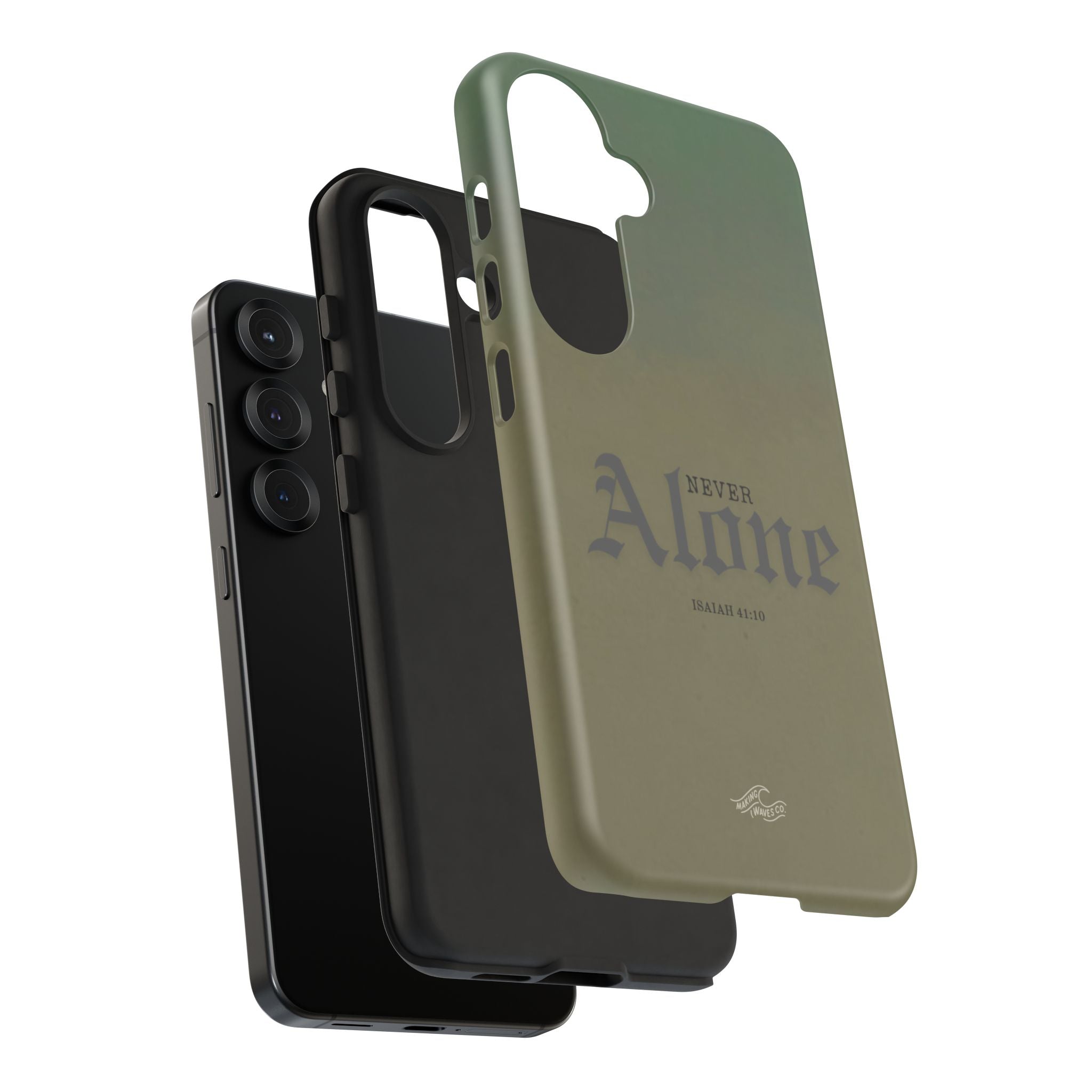 Never Alone Coastal Christian Samsung Phone Case