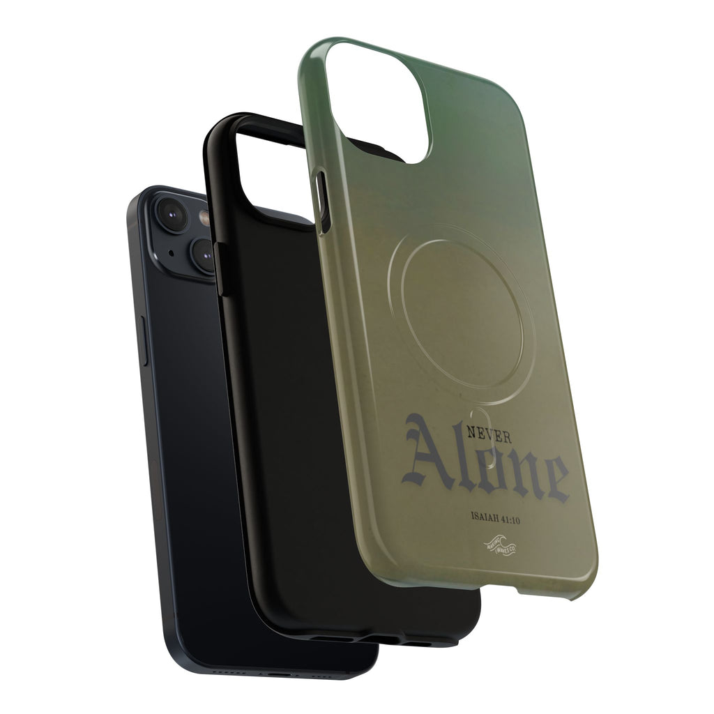 Never Alone Coastal Christian MagSafe iPhone Case