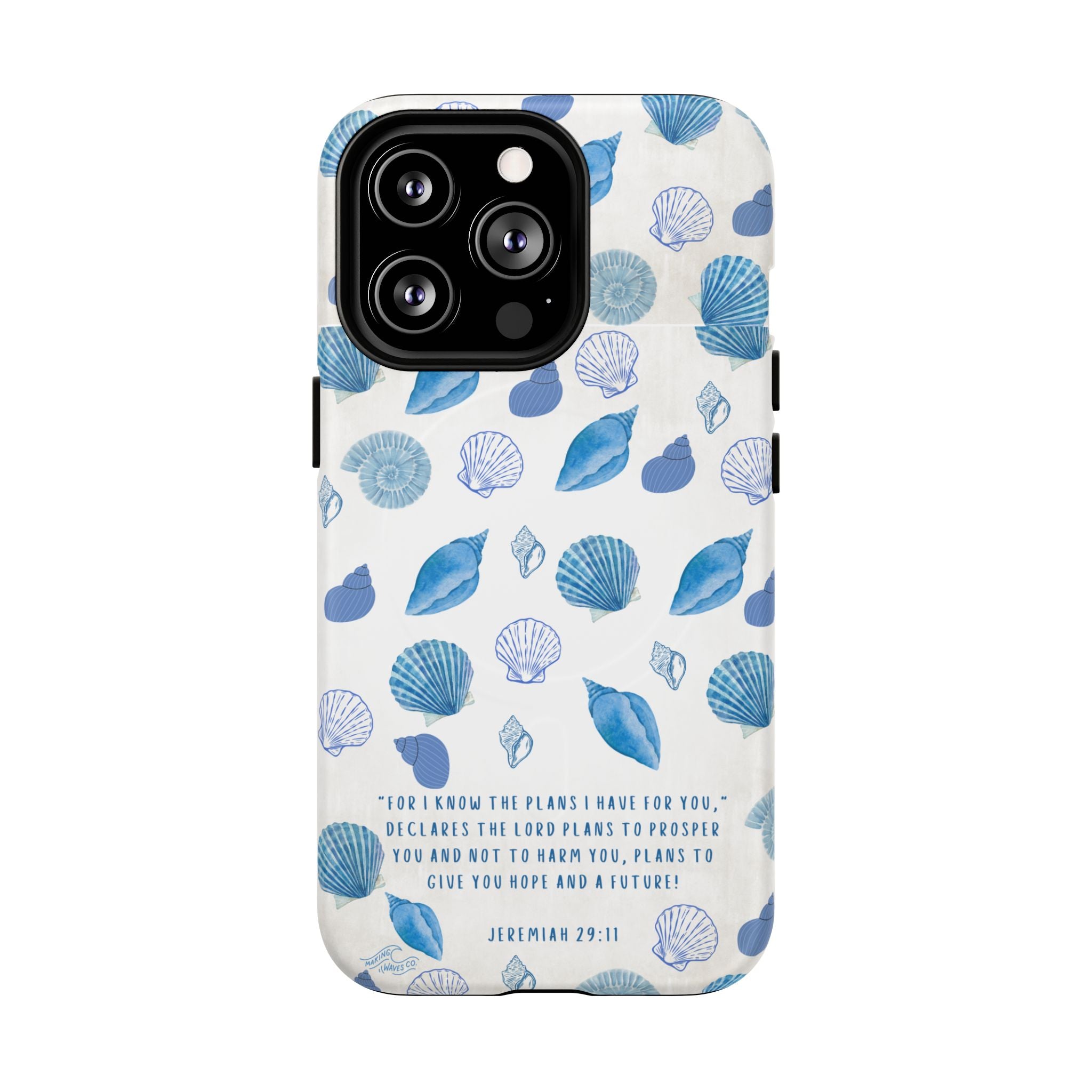 Seashell Coastal Phone Case | Christian iPhone Case— Jeremiah 29:11 Inspirational Magnetic Case