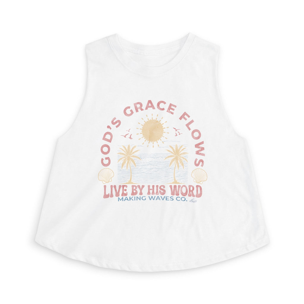 Gods Grace Flows  - Coastal Soft Crop Tank