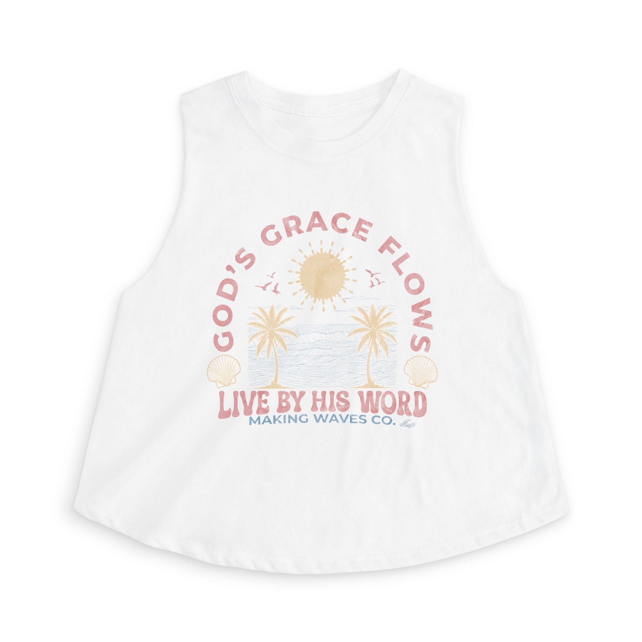 Gods Grace Flows  - Coastal Soft Crop Tank