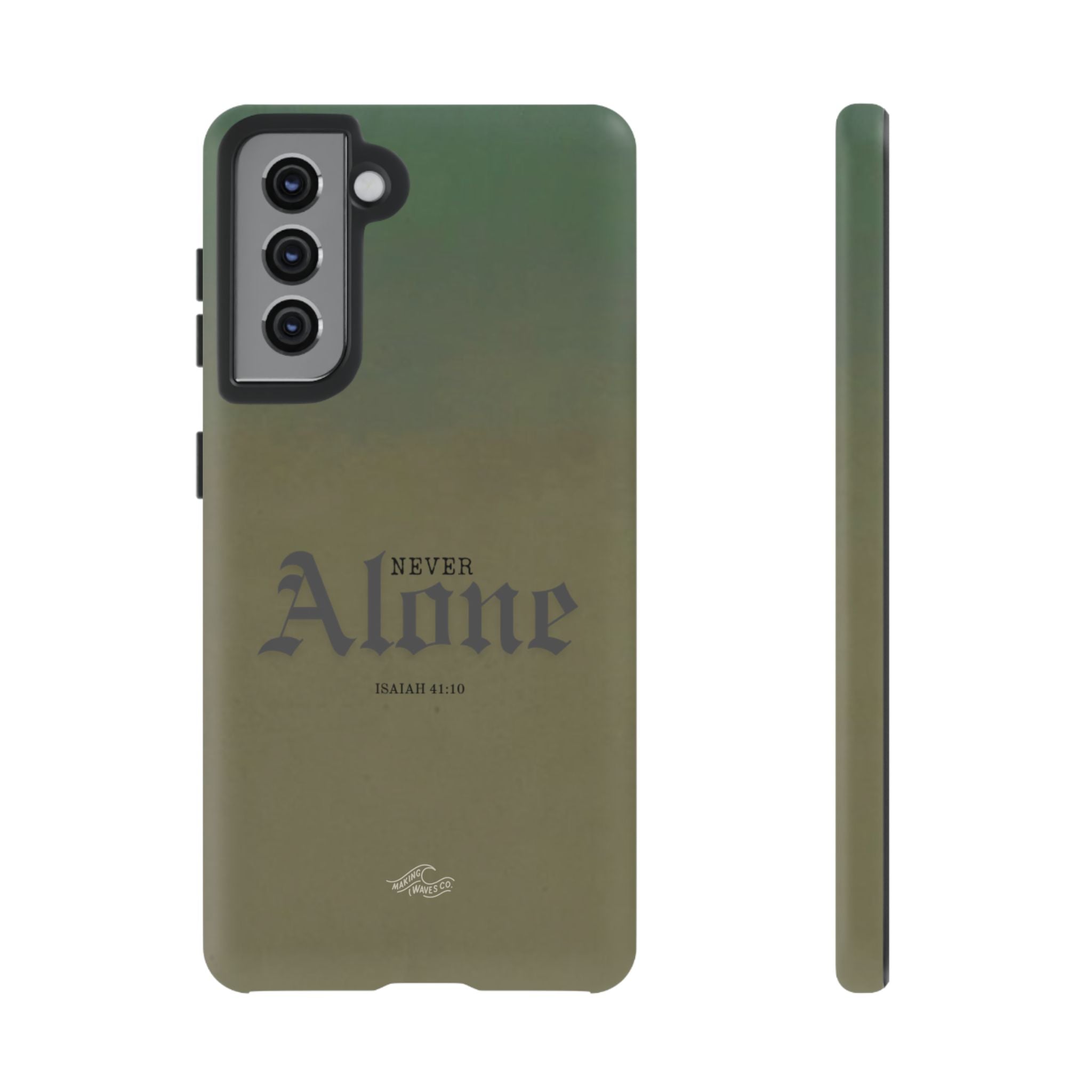 Never Alone Coastal Christian Samsung Phone Case