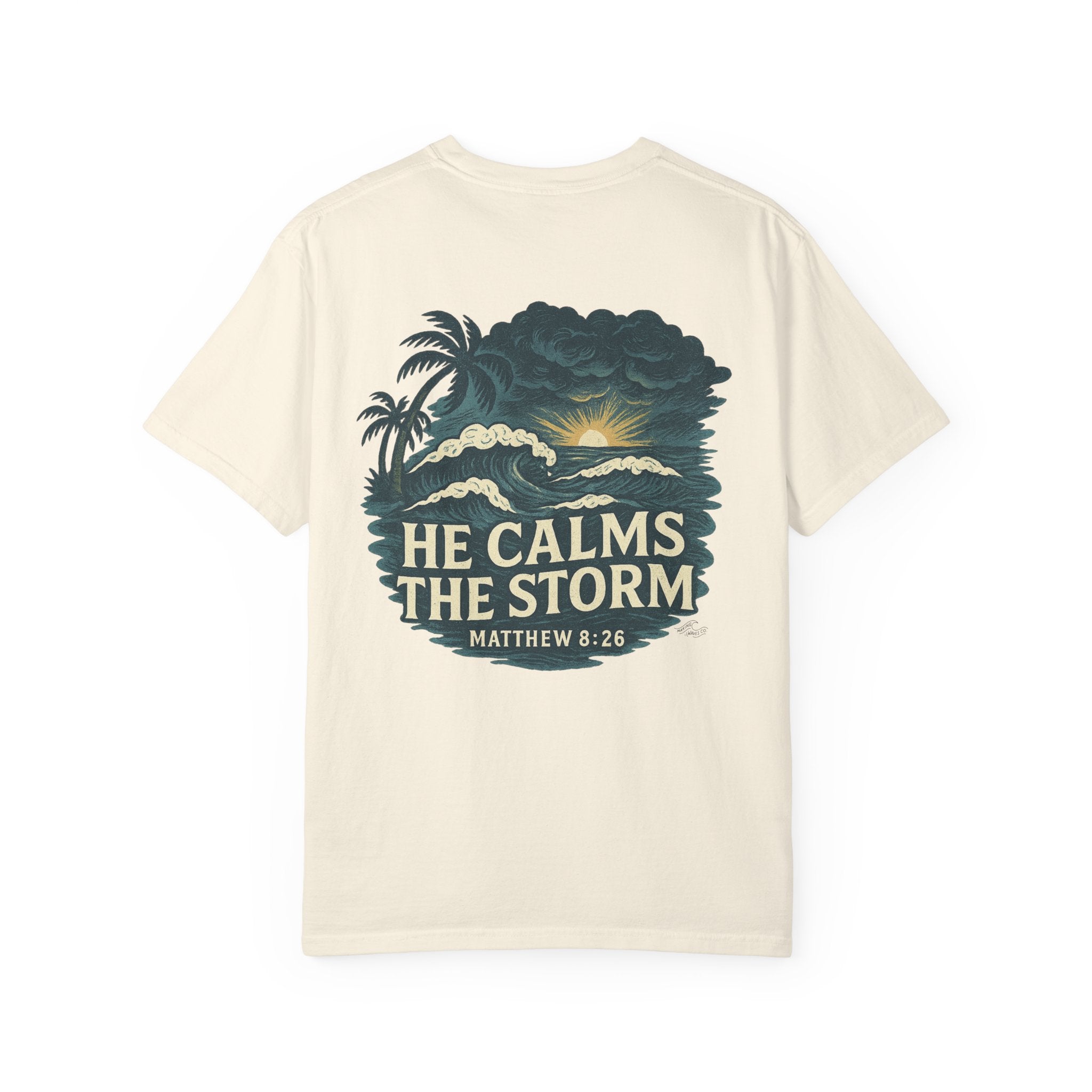 He Calms the Storm Unisex Oversized Tee